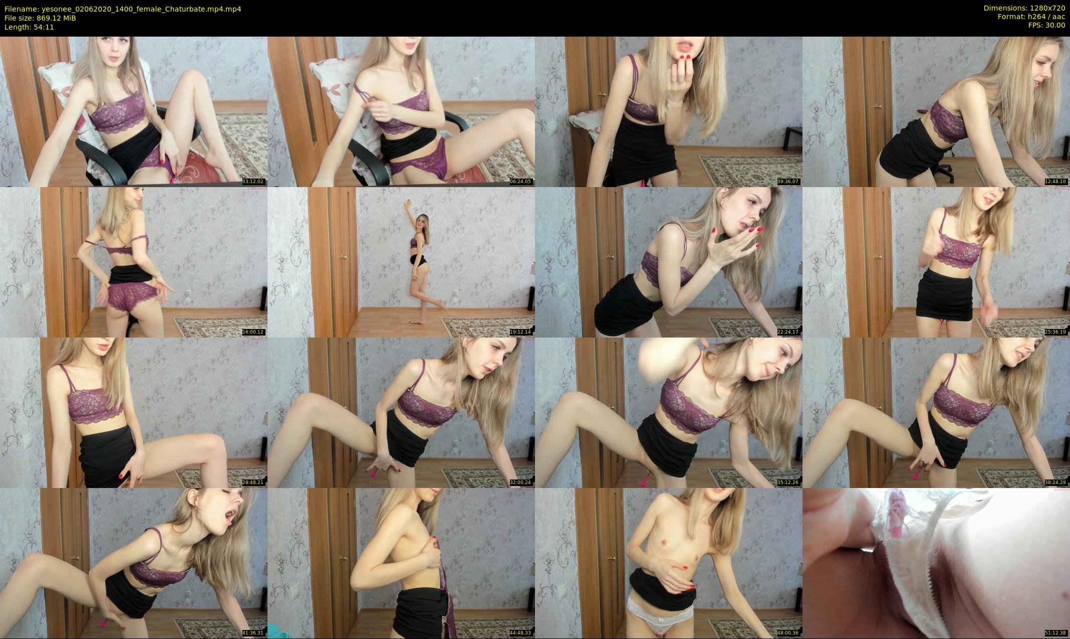 yesonee — 55 minute Chaturbate female cam show recording, 720p, Jun 2, 2020