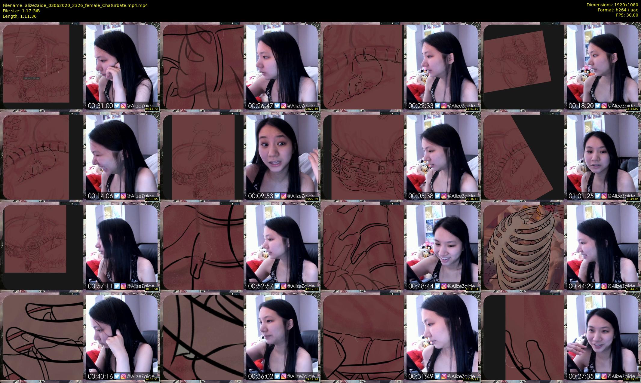 alizezaide — 72 minute Chaturbate female cam show recording, 1080p, Jun 3, 2020