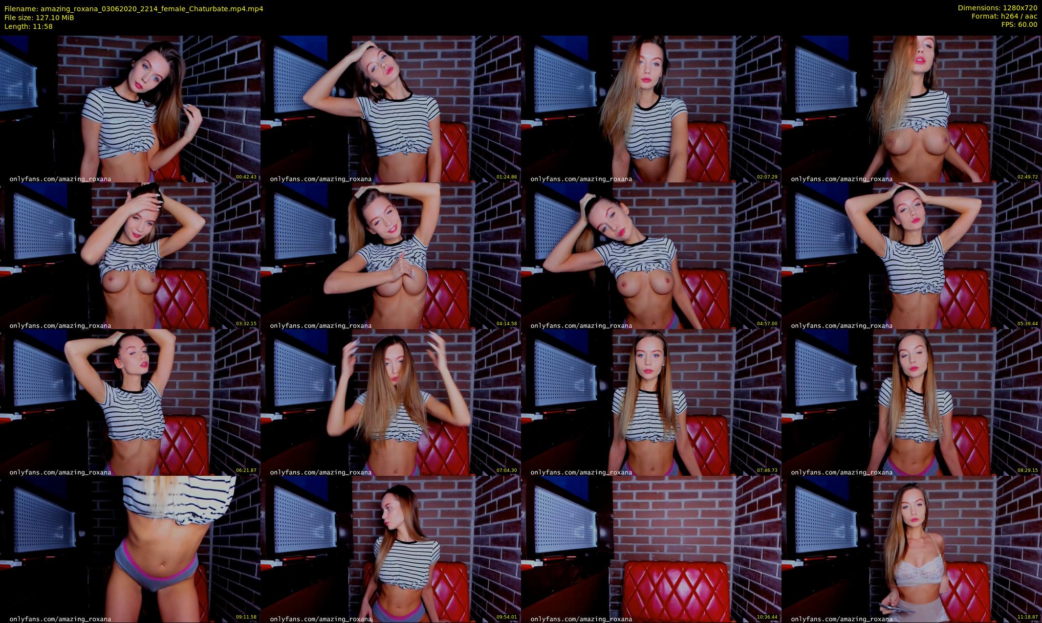 amazing_roxana — 12 minute Chaturbate female cam show recording, 720p, Jun 3, 2020