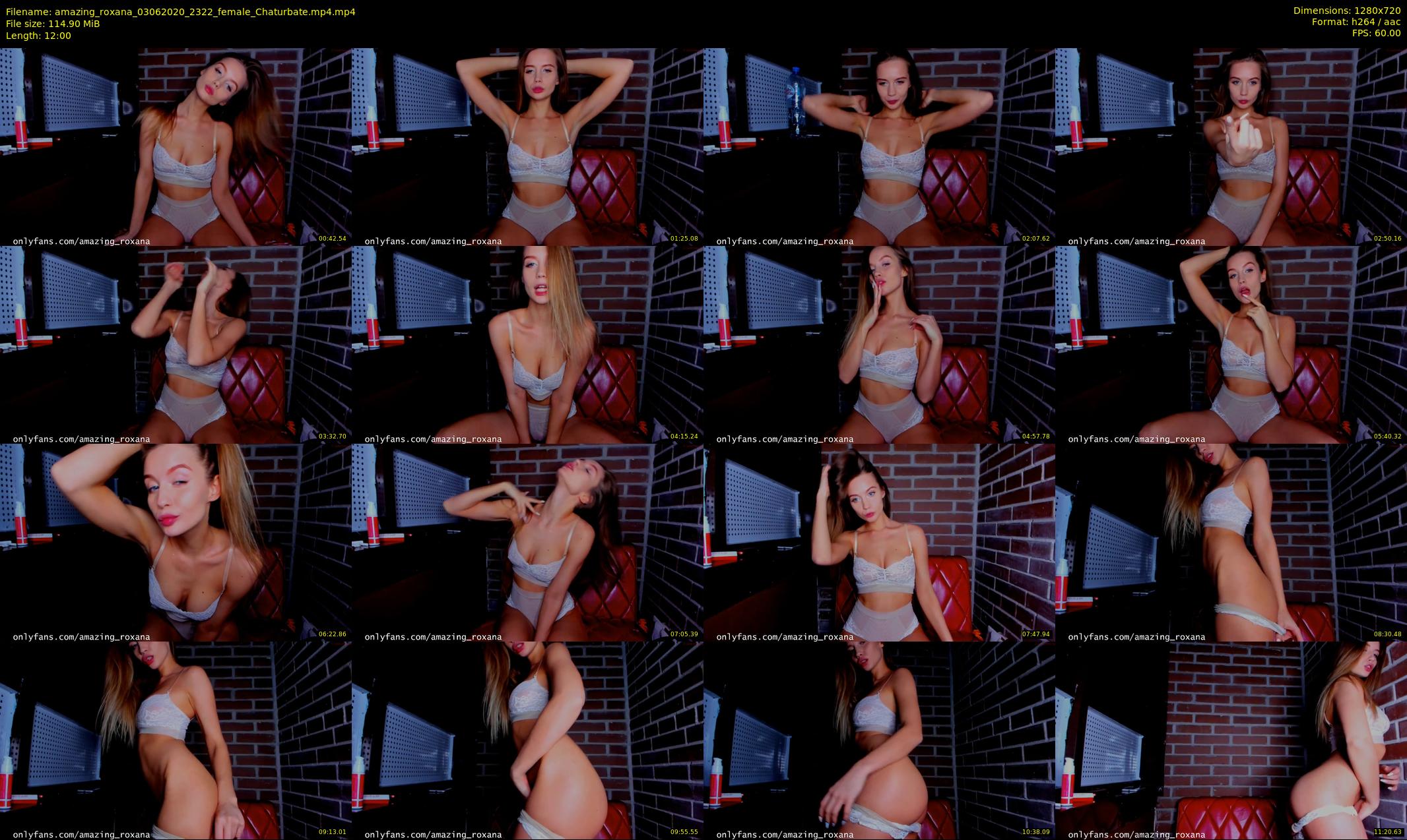 amazing_roxana — 12 minute Chaturbate female cam show recording, 720p, Jun 3, 2020