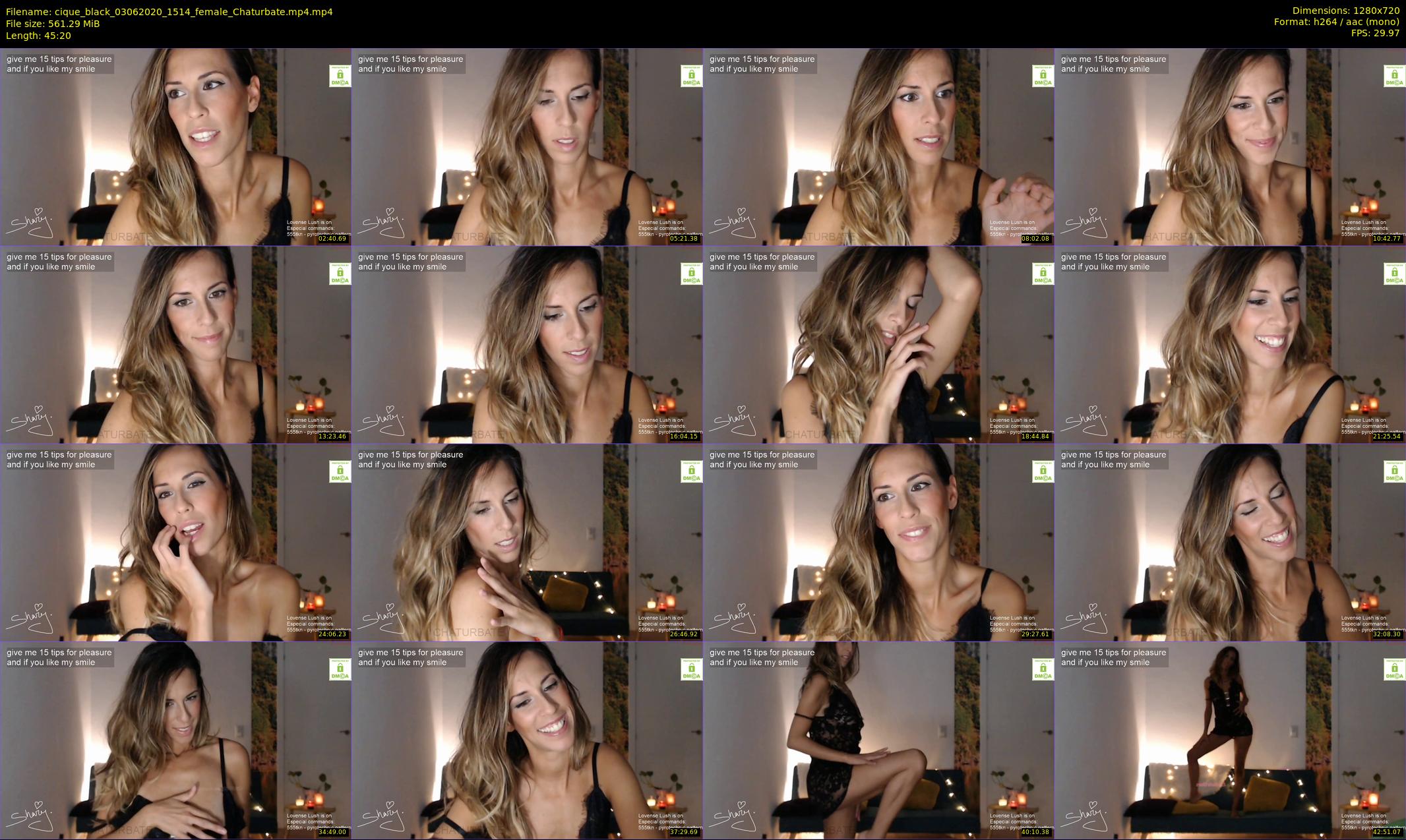 cique_black — 46 minute Chaturbate female cam show recording, 720p, Jun 3, 2020