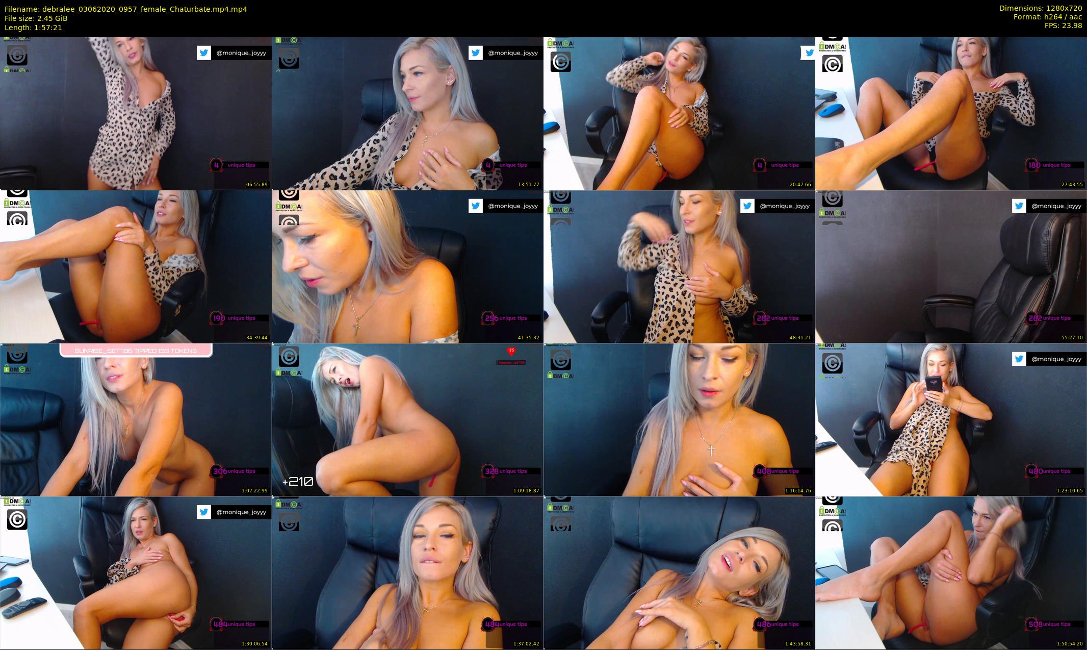 debralee — 118 minute Chaturbate female cam show recording, 720p, Jun 3, 2020