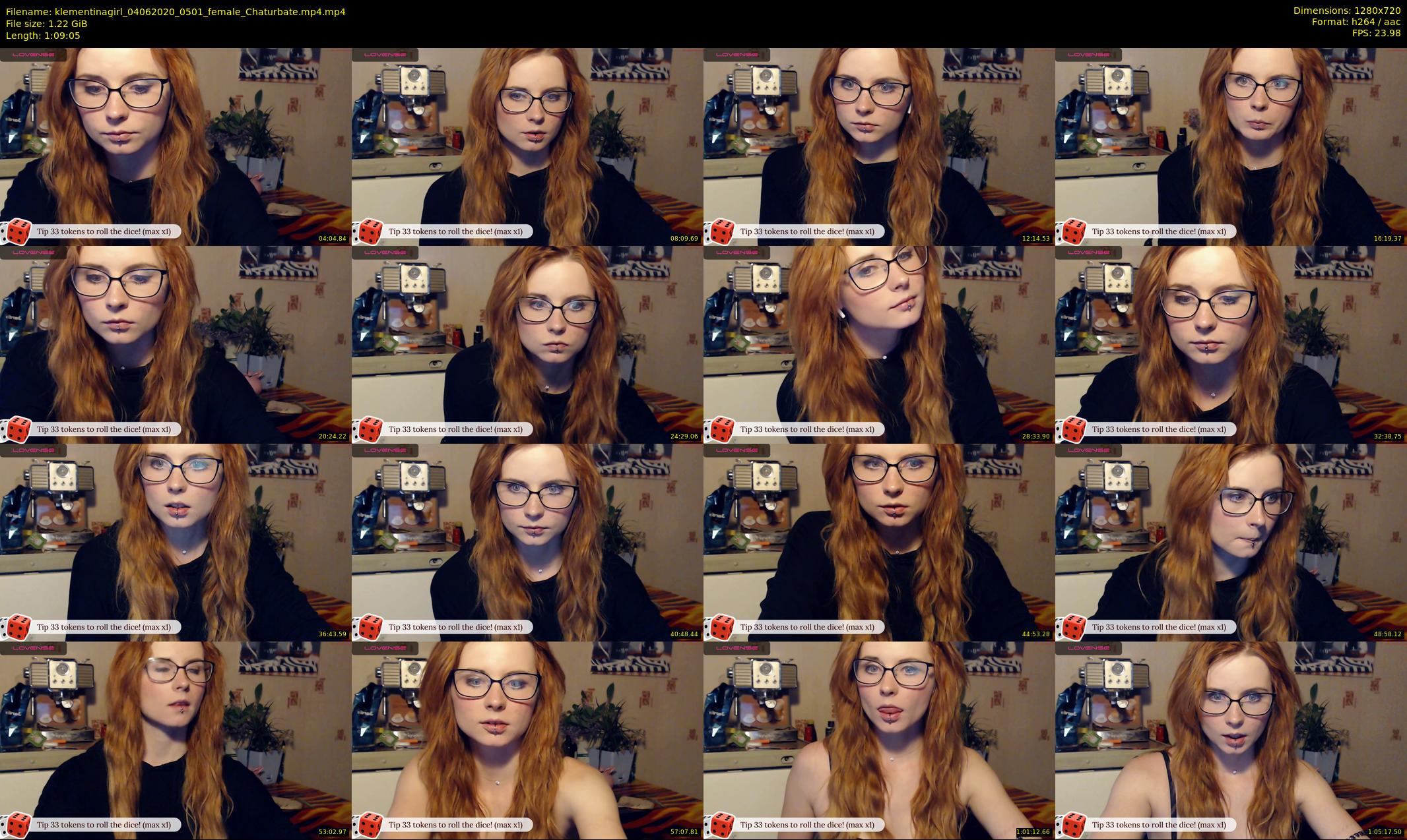 klementinagirl — 70 minute Chaturbate female cam show recording, 720p, Jun 4, 2020
