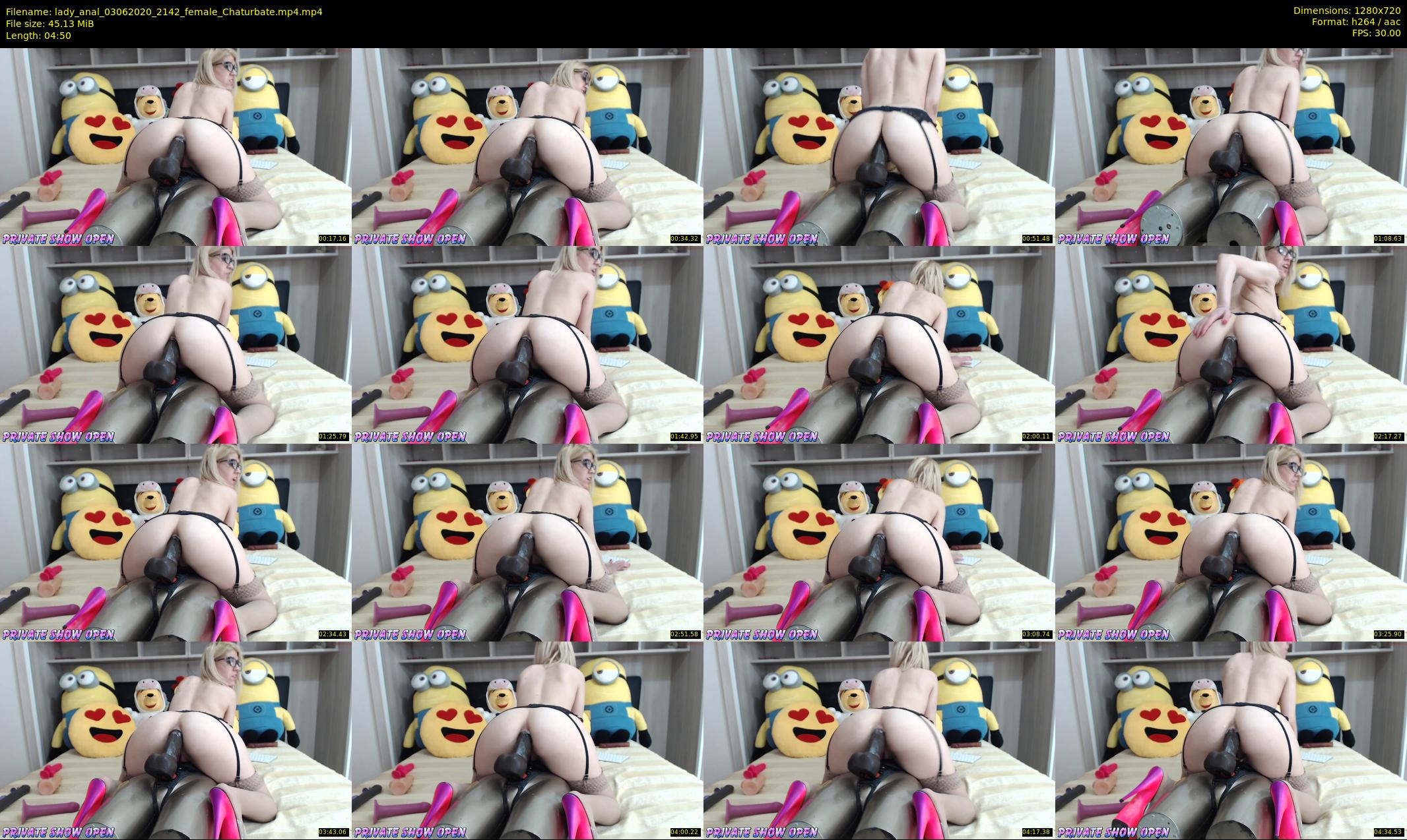 lady_anal — 5 minute Chaturbate female cam show recording, 720p, Jun 3, 2020