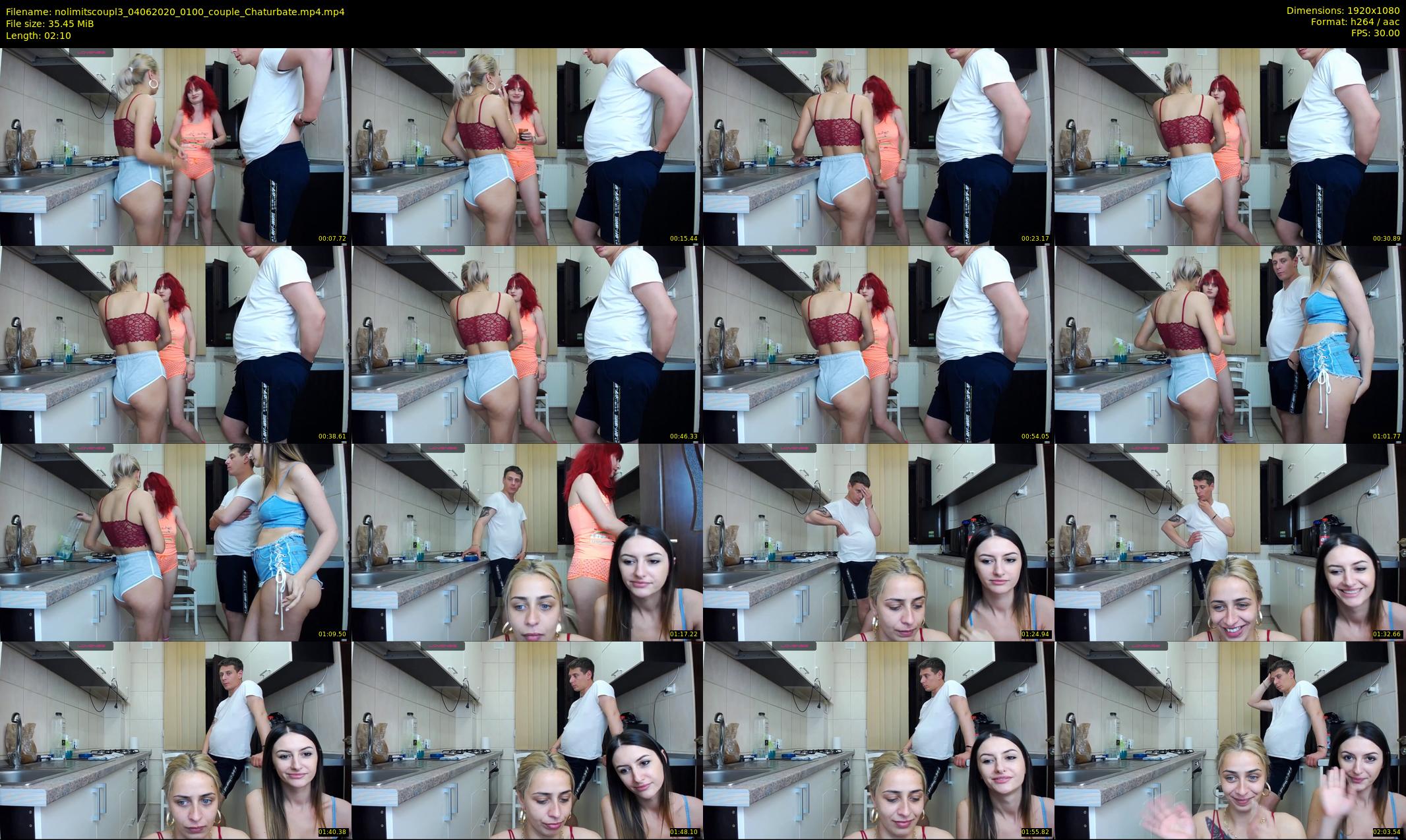 nolimitscoupl3 — 3 minute Chaturbate couple cam show recording, 1080p, Jun 4, 2020