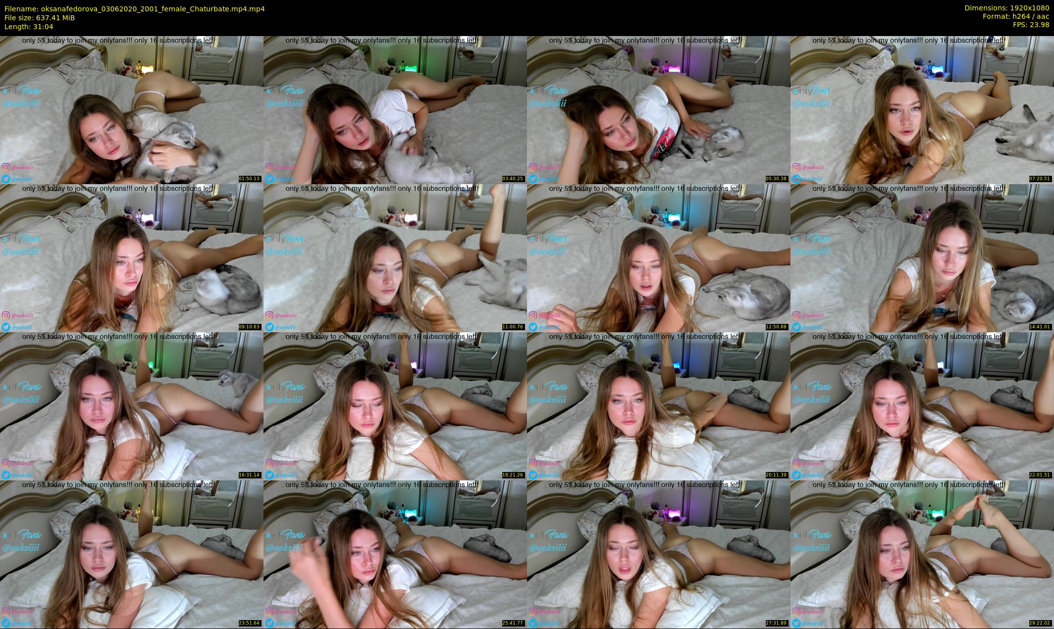 oksanafedorova — 32 minute Chaturbate female cam show recording, 1080p, Jun 3, 2020
