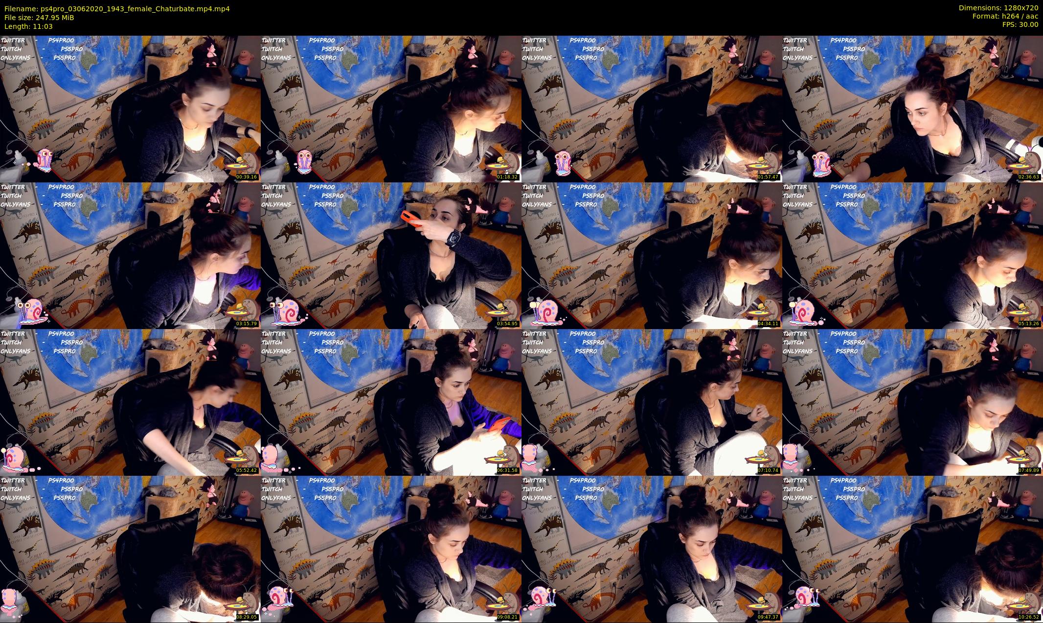 ps4pro — 12 minute Chaturbate female cam show recording, 720p, Jun 3, 2020
