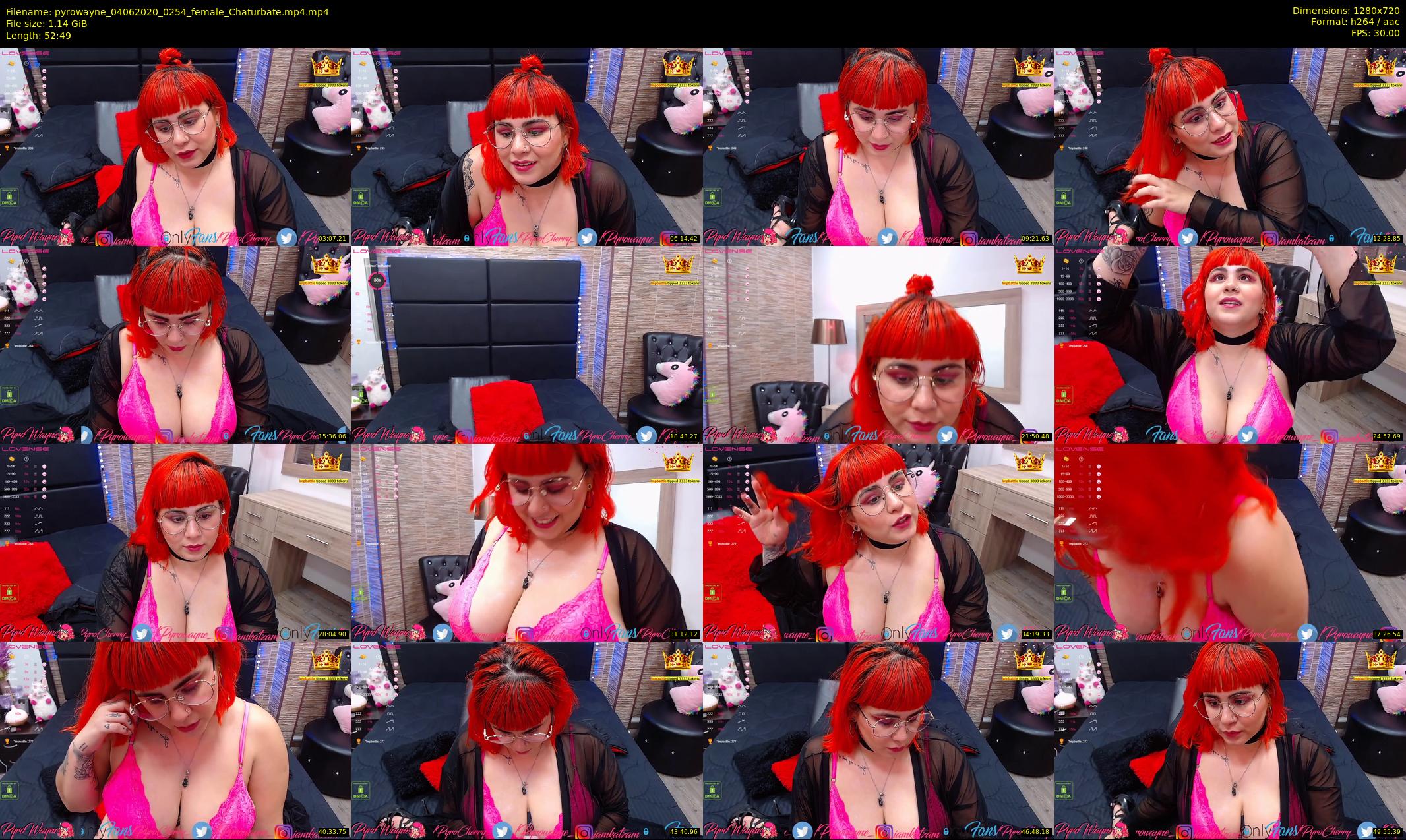 pyrowayne — 53 minute Chaturbate female cam show recording, 720p, Jun 4, 2020