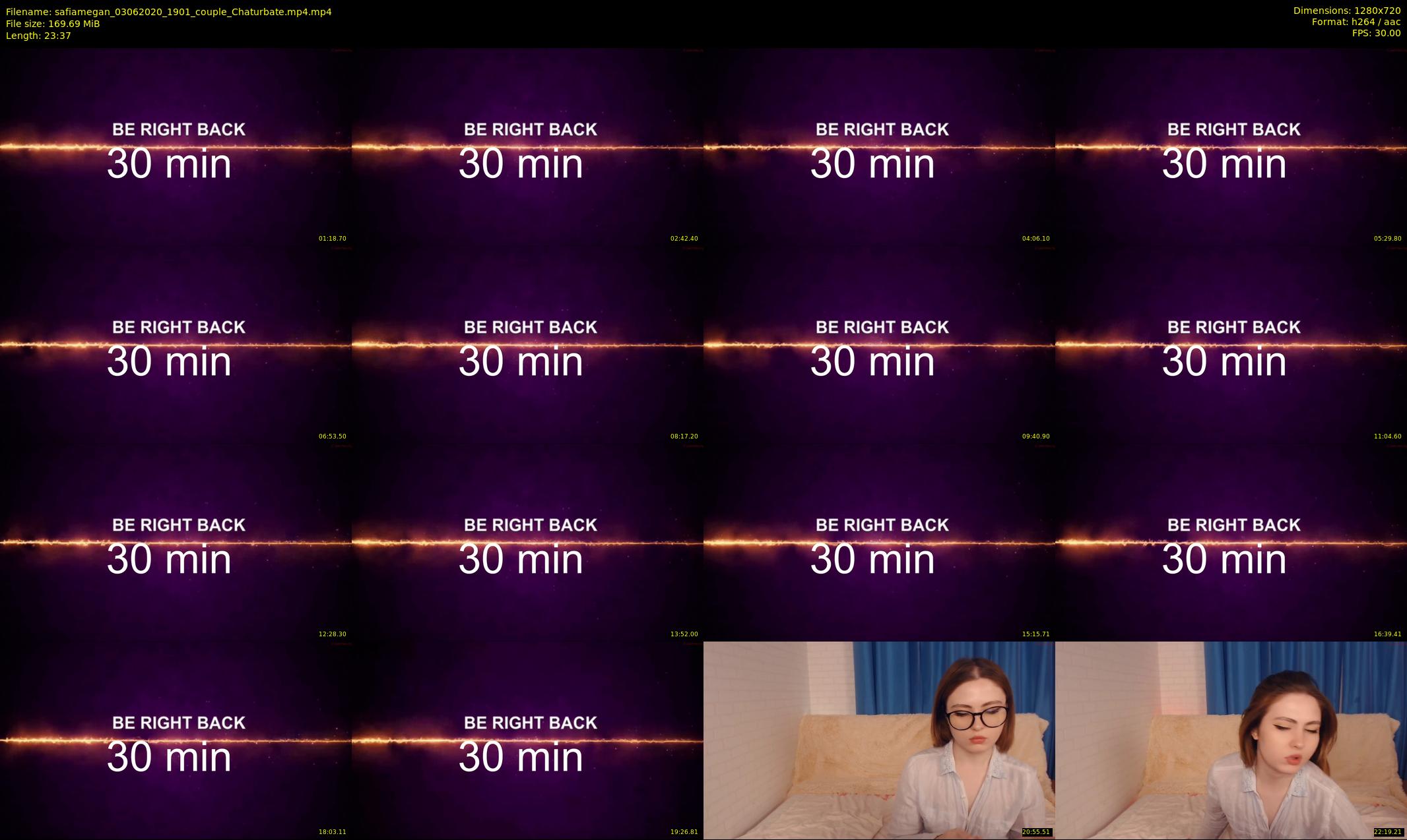 safiamegan — 24 minute Chaturbate couple cam show recording, 720p, Jun 3, 2020