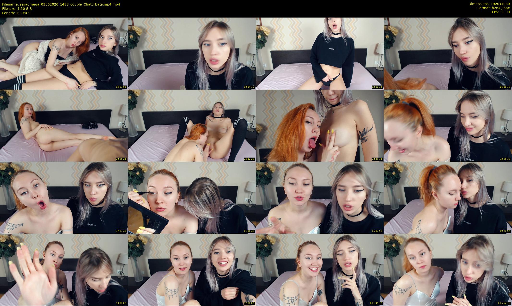 saraomega — 70 minute Chaturbate couple cam show recording, 1080p, Jun 3, 2020