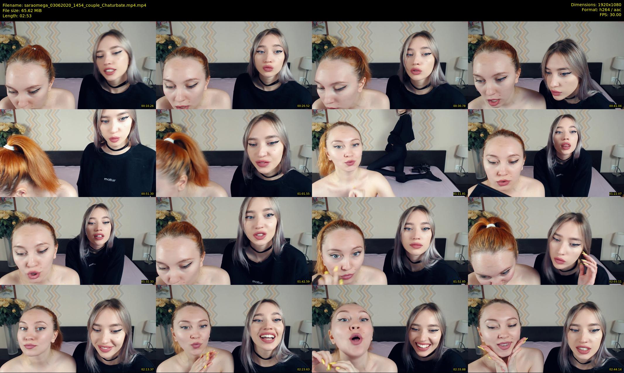 saraomega — 3 minute Chaturbate couple cam show recording, 1080p, Jun 3, 2020