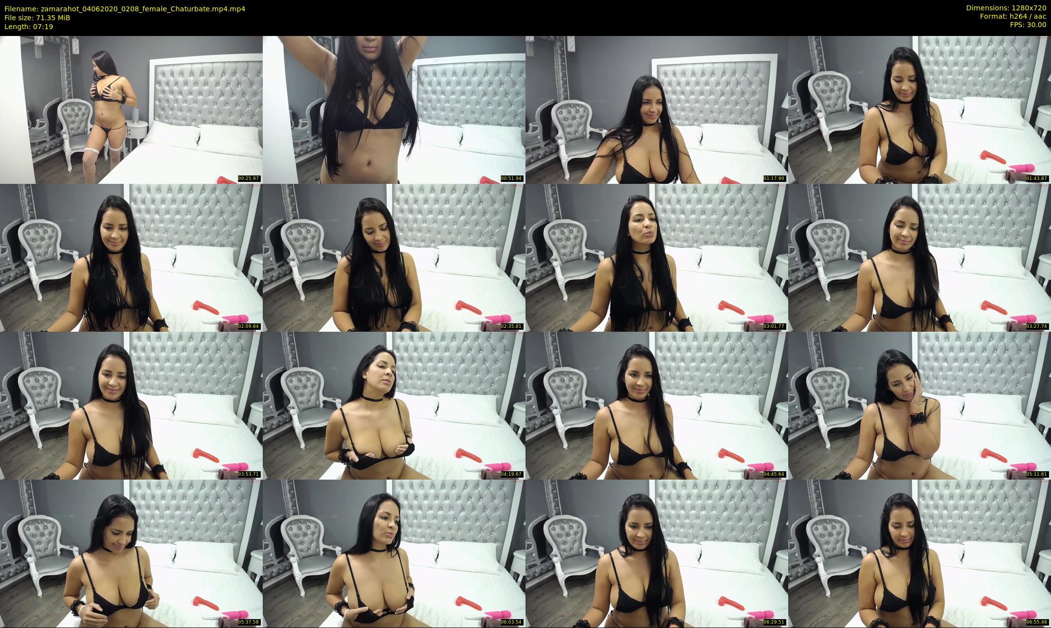 zamarahot — 8 minute Chaturbate female cam show recording, 720p, Jun 4, 2020