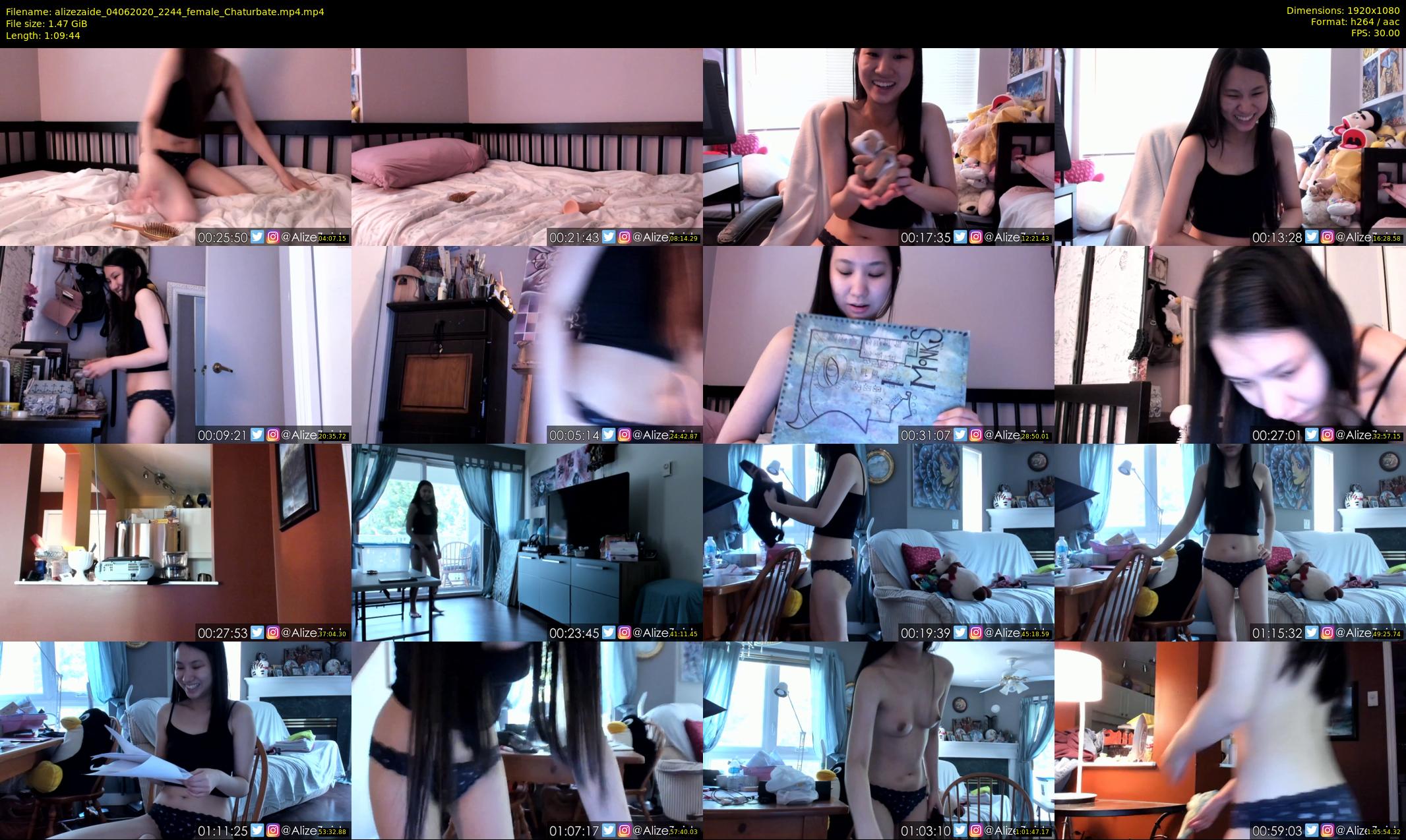 alizezaide — 70 minute Chaturbate female cam show recording, 1080p, Jun 4, 2020
