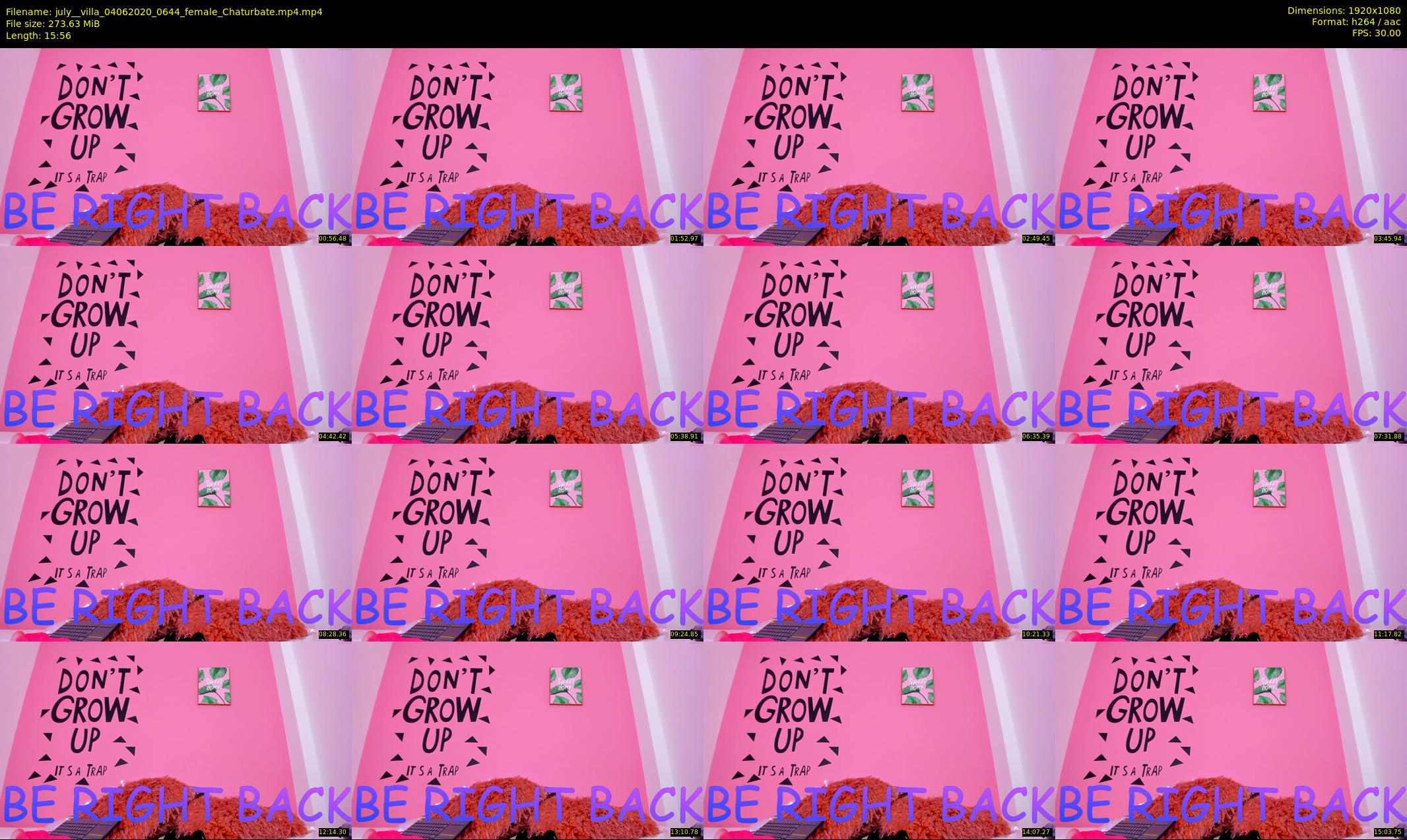 july__villa — 16 minute Chaturbate female cam show recording, 1080p, Jun 4, 2020