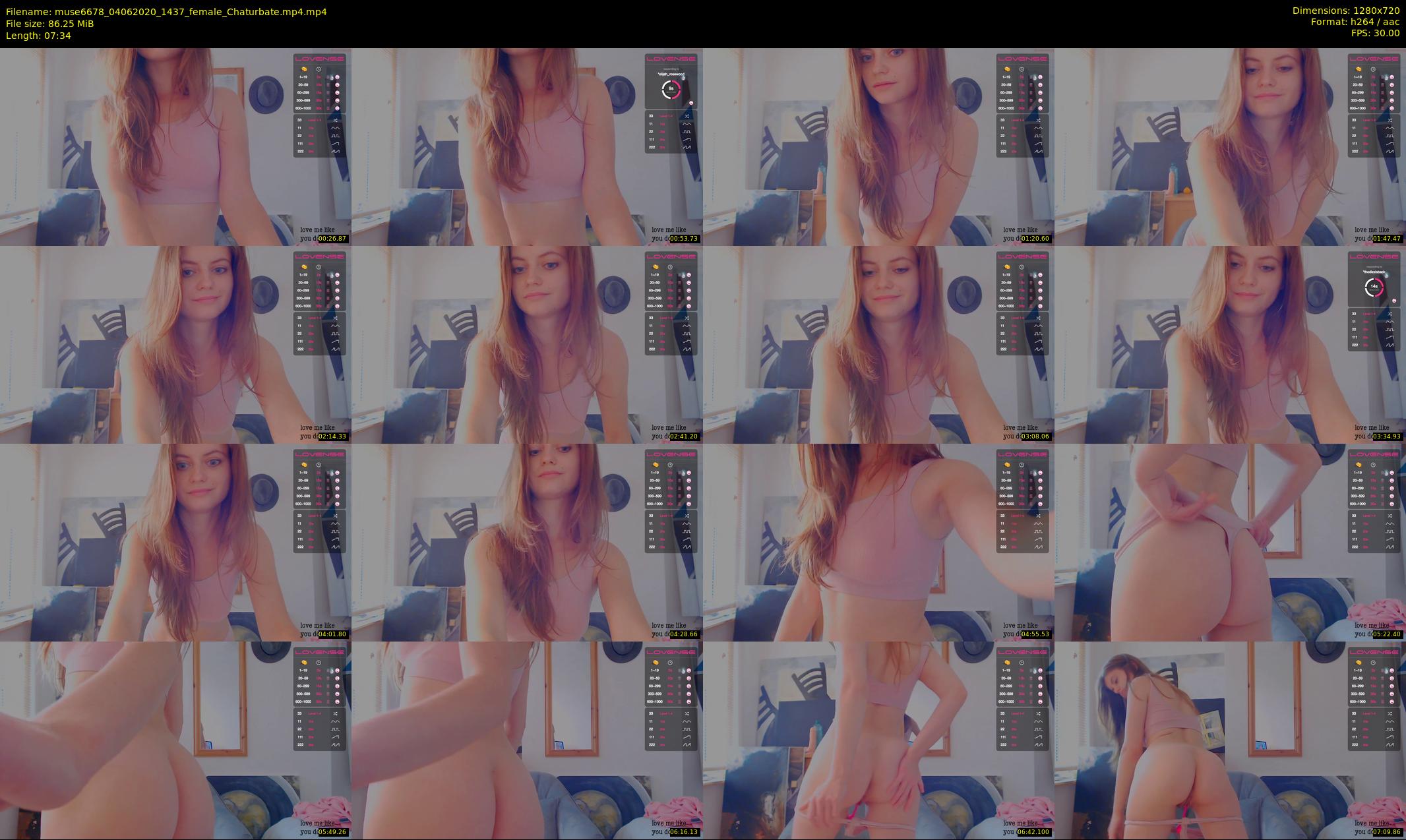 muse6678 — 8 minute Chaturbate female cam show recording, 720p, Jun 4, 2020