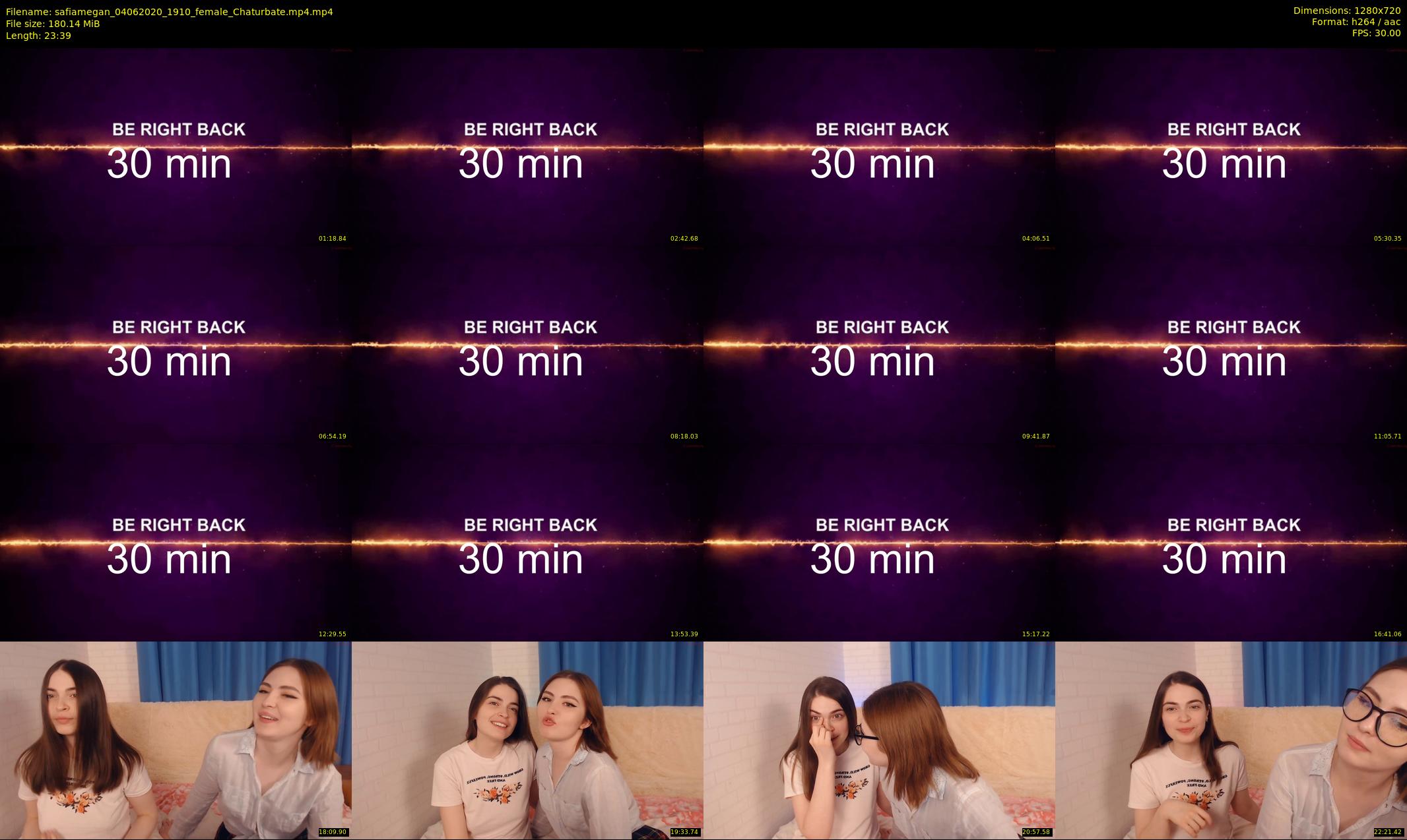 safiamegan — 24 minute Chaturbate couple cam show recording, 720p, Jun 4, 2020