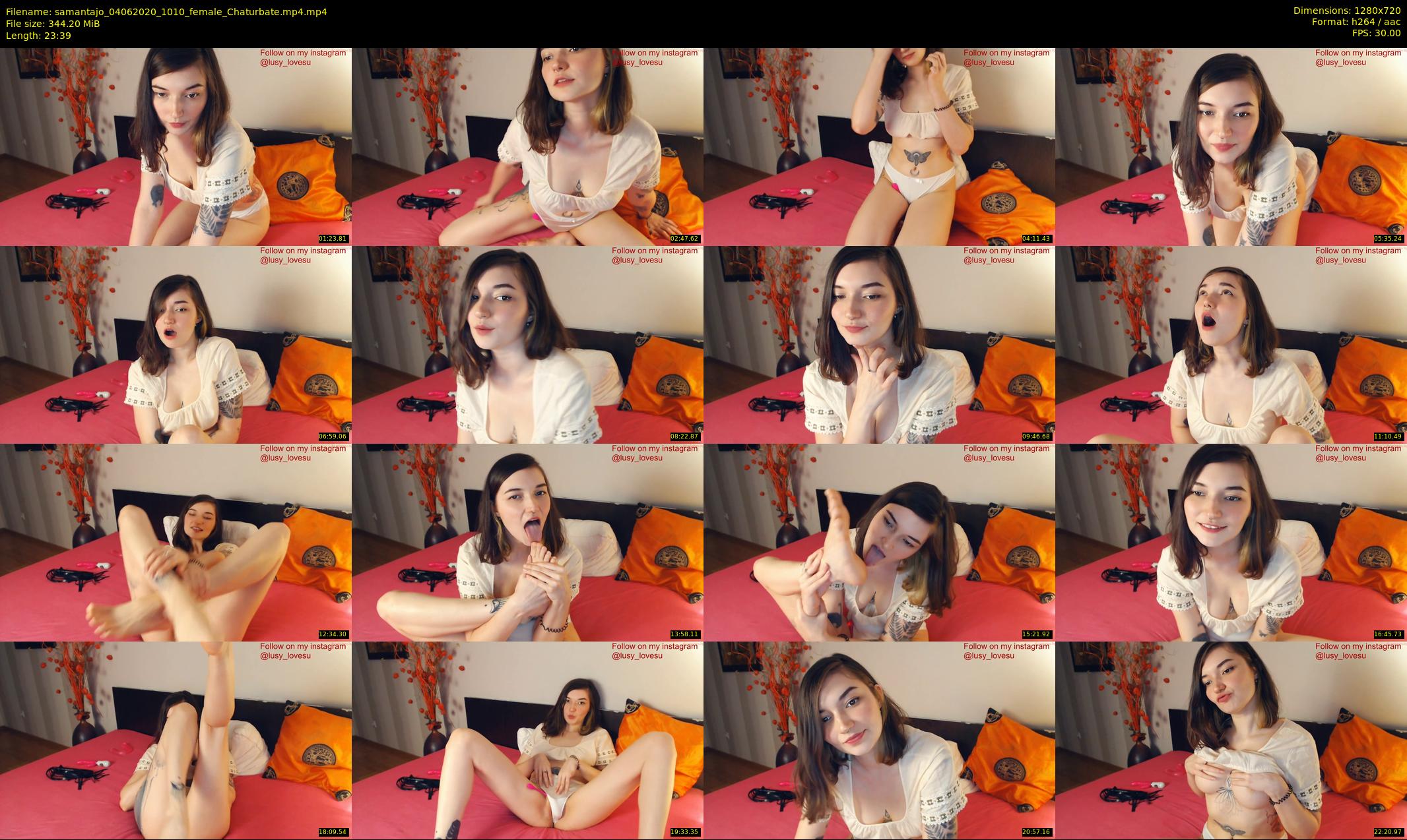 samantajo — 24 minute Chaturbate female cam show recording, 720p, Jun 4, 2020