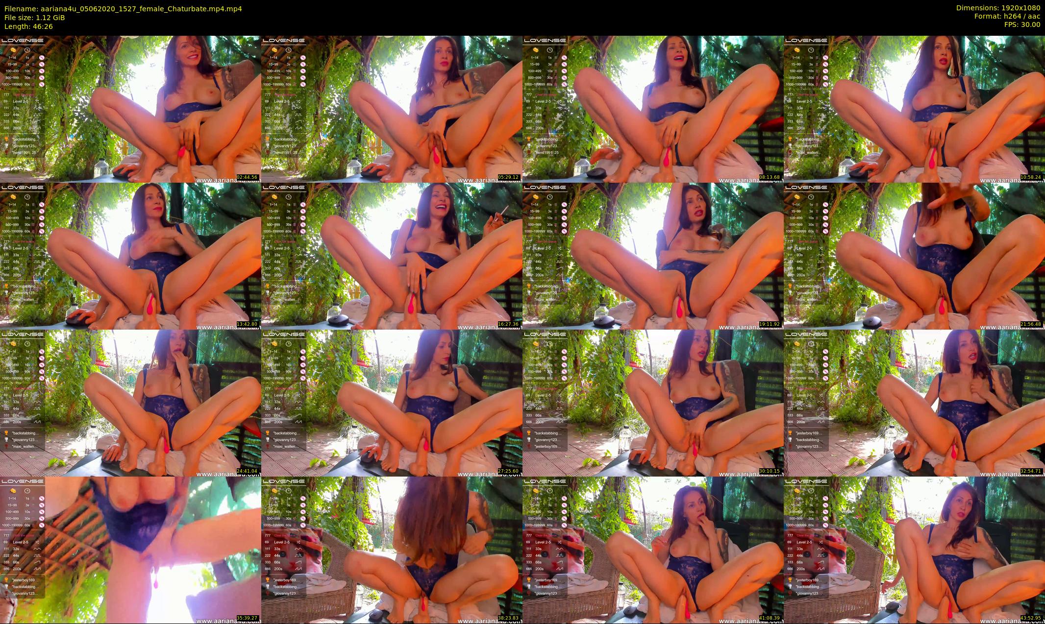 aariana4u — 47 minute Chaturbate female cam show recording, 1080p, Jun 5, 2020
