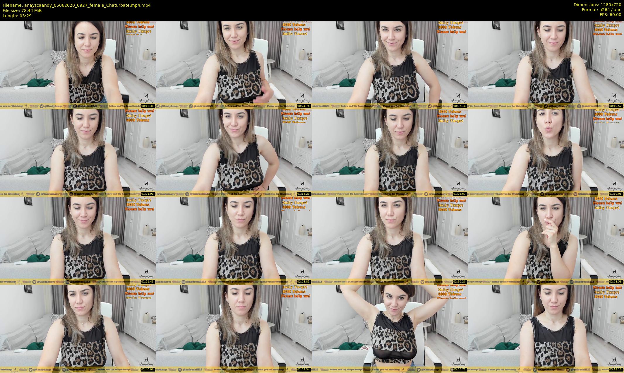 anayscaandy — 4 minute Chaturbate female cam show recording, 720p, Jun 5, 2020