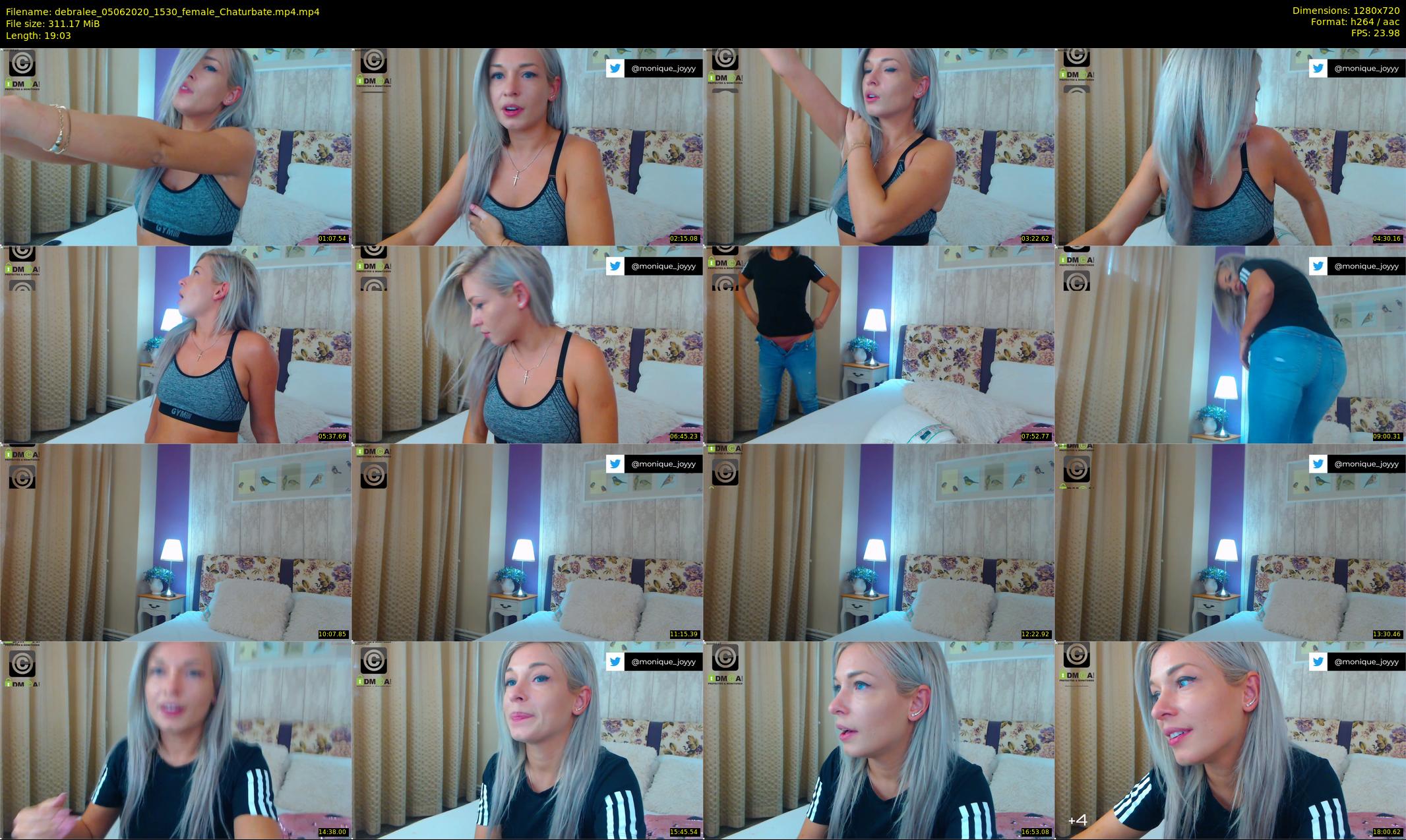 debralee — 20 minute Chaturbate female cam show recording, 720p, Jun 5, 2020