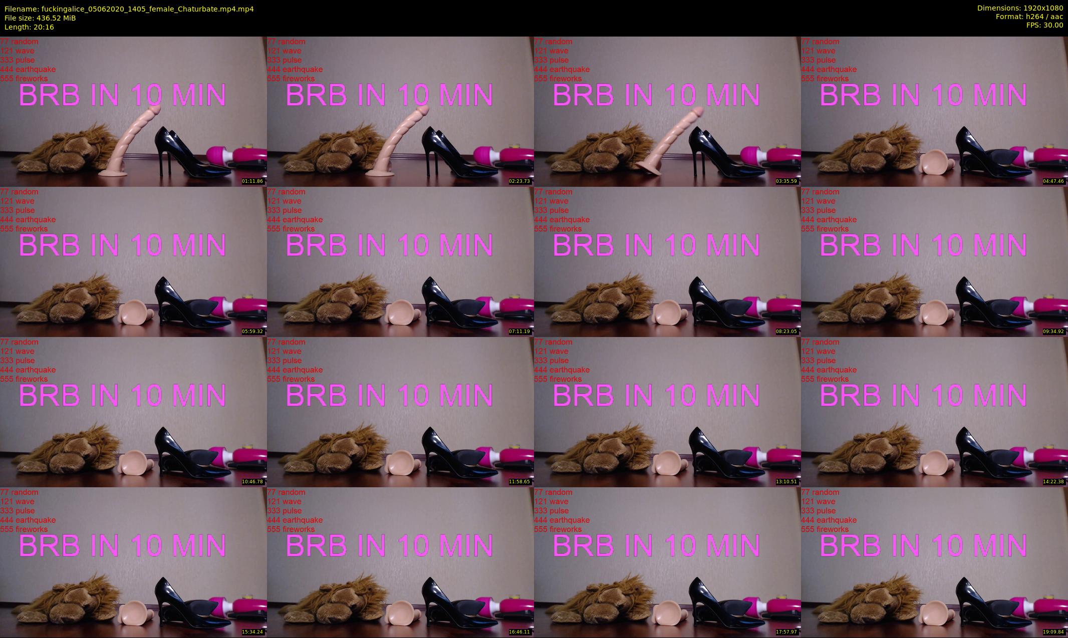 fuckingalice — 21 minute Chaturbate female cam show recording, 1080p, Jun 5, 2020