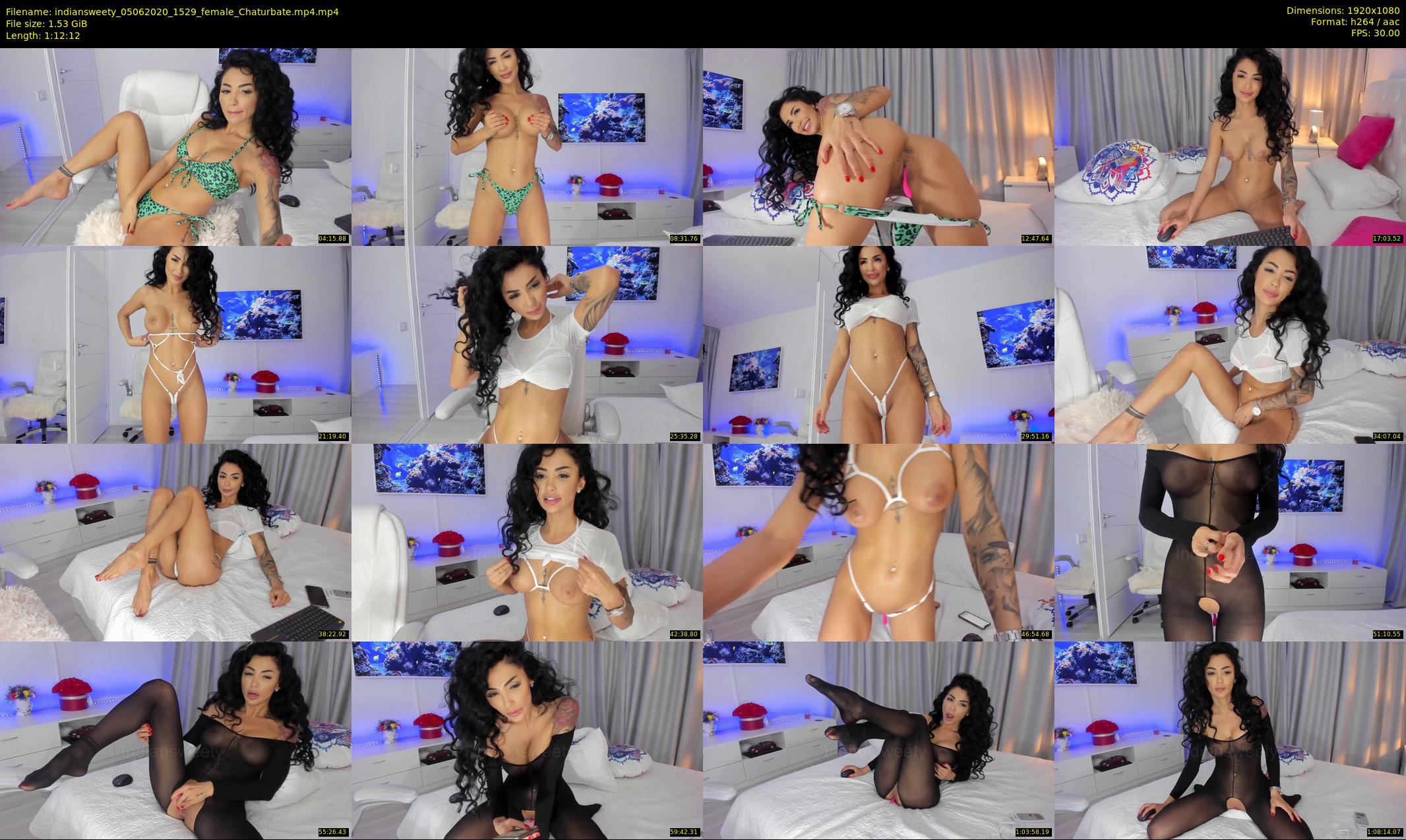 indiansweety — 73 minute Chaturbate female cam show recording, 1080p, Jun 5, 2020