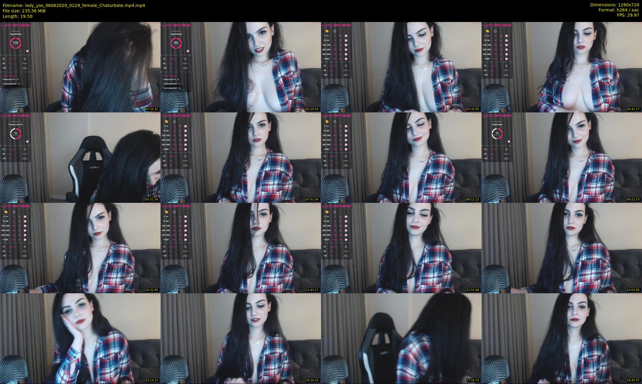 lady_yas — 20 minute Chaturbate female cam show recording, 720p, Jun 6, 2020