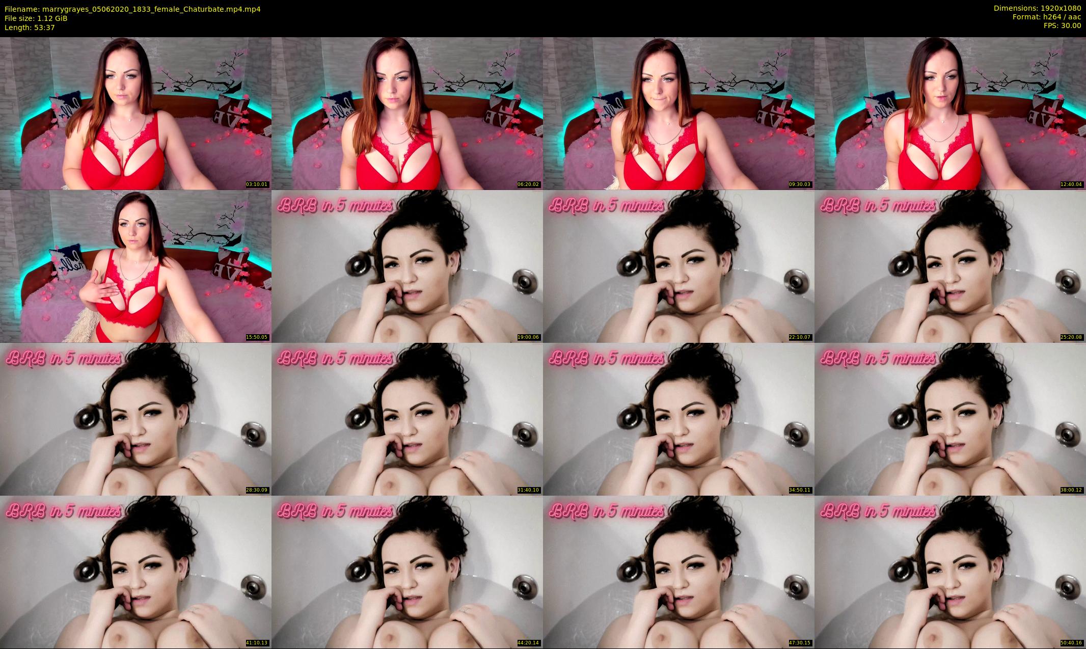 marrygrayes — 54 minute Chaturbate female cam show recording, 1080p, Jun 5, 2020