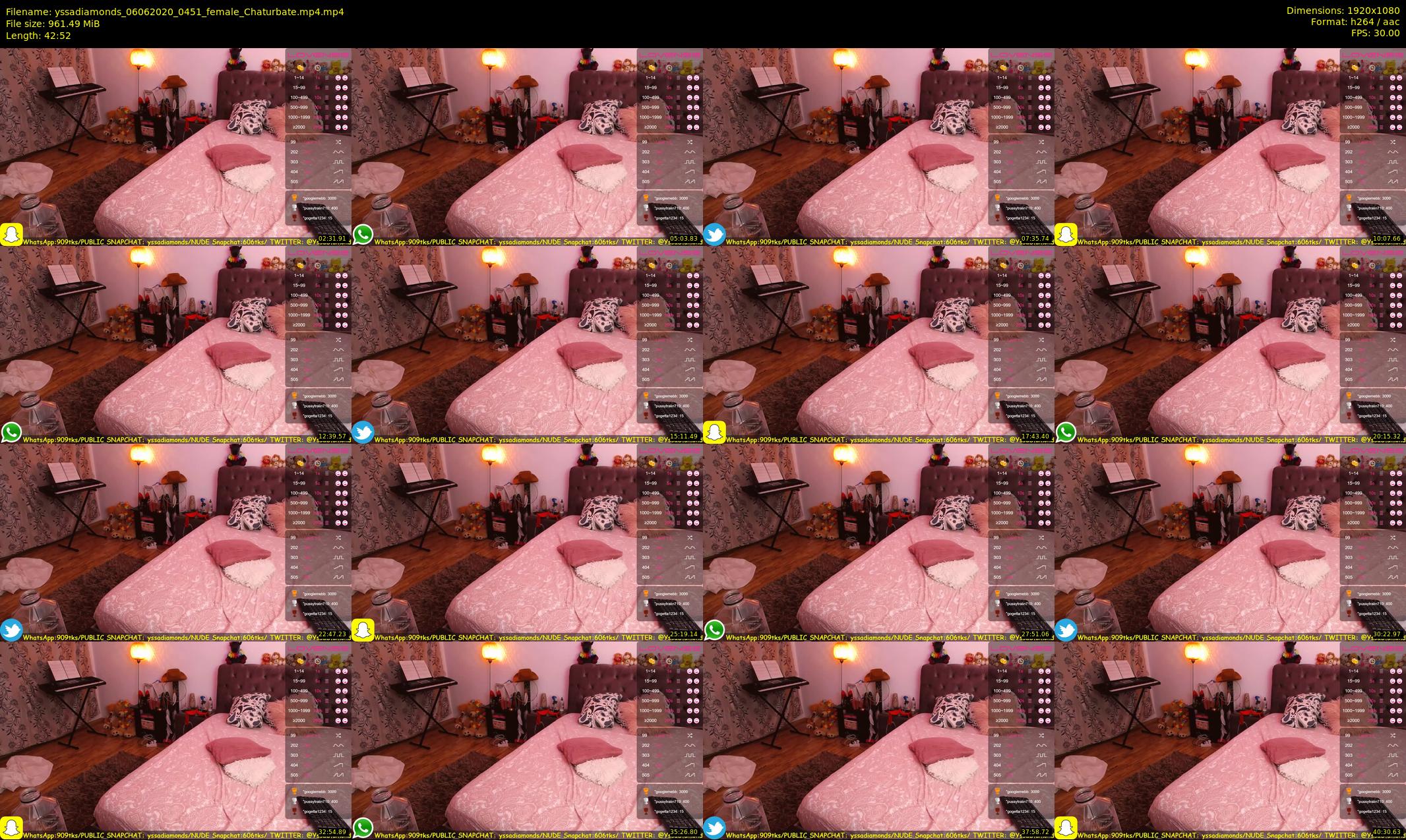 yssadiamonds — 43 minute Chaturbate female cam show recording, 1080p, Jun 6, 2020