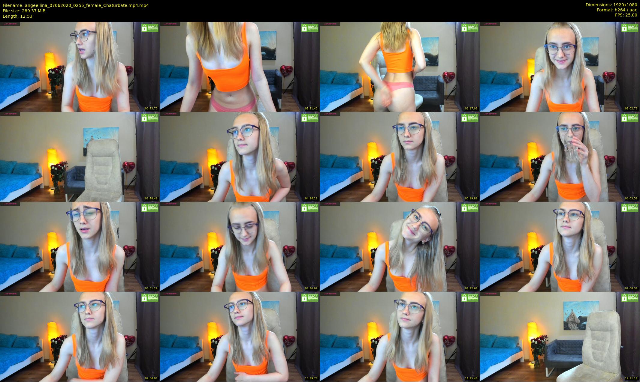 angeellina — 13 minute Chaturbate female cam show recording, 1080p, Jun 7, 2020