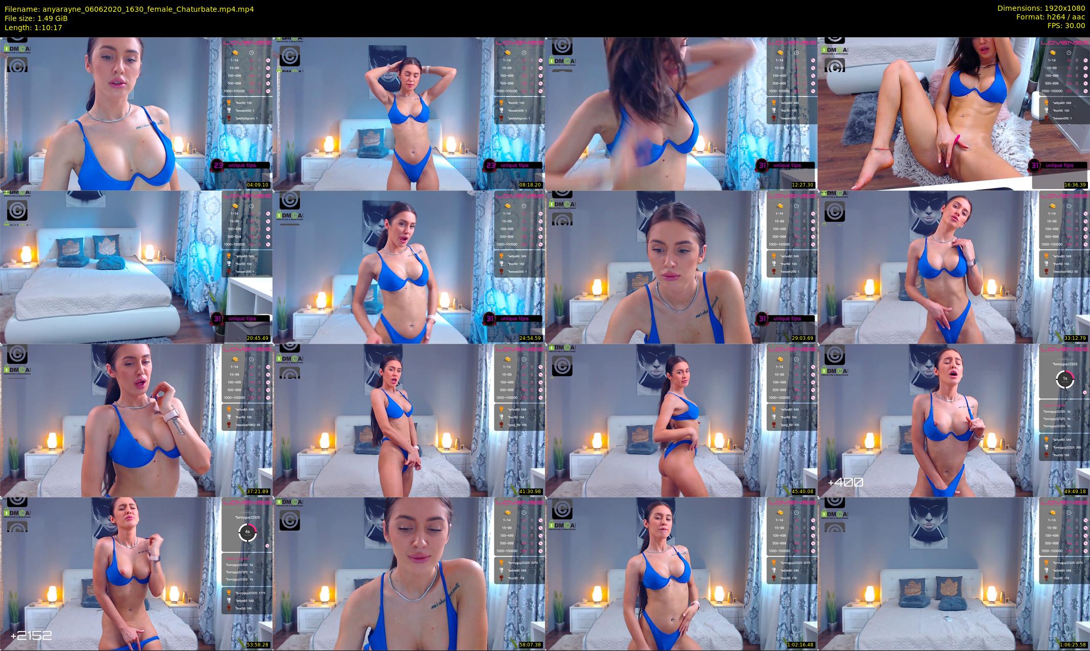anyarayne — 71 minute Chaturbate female cam show recording, 1080p, Jun 6, 2020