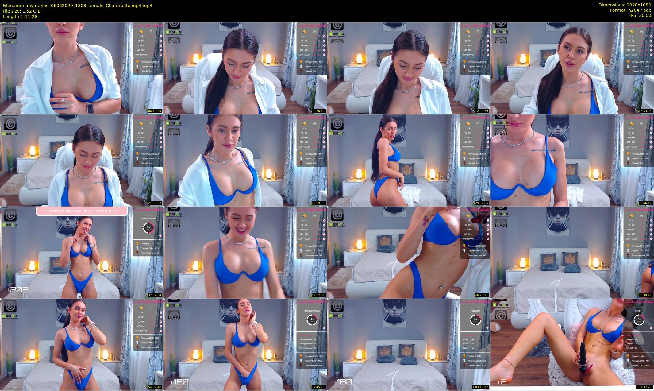 anyarayne — 72 minute Chaturbate female cam show recording, 1080p, Jun 6, 2020