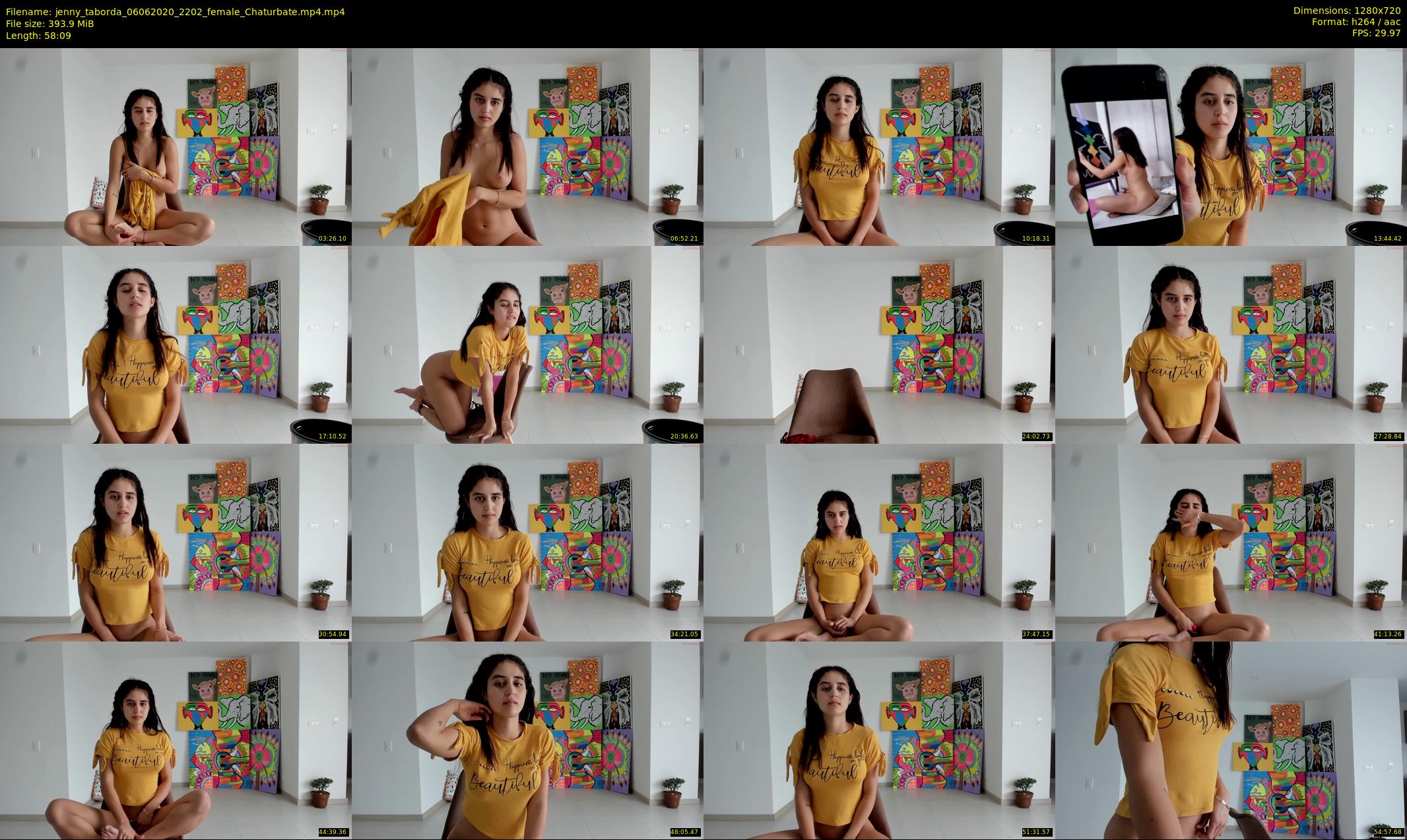 jenny_taborda — 59 minute Chaturbate female cam show recording, 720p, Jun 6, 2020