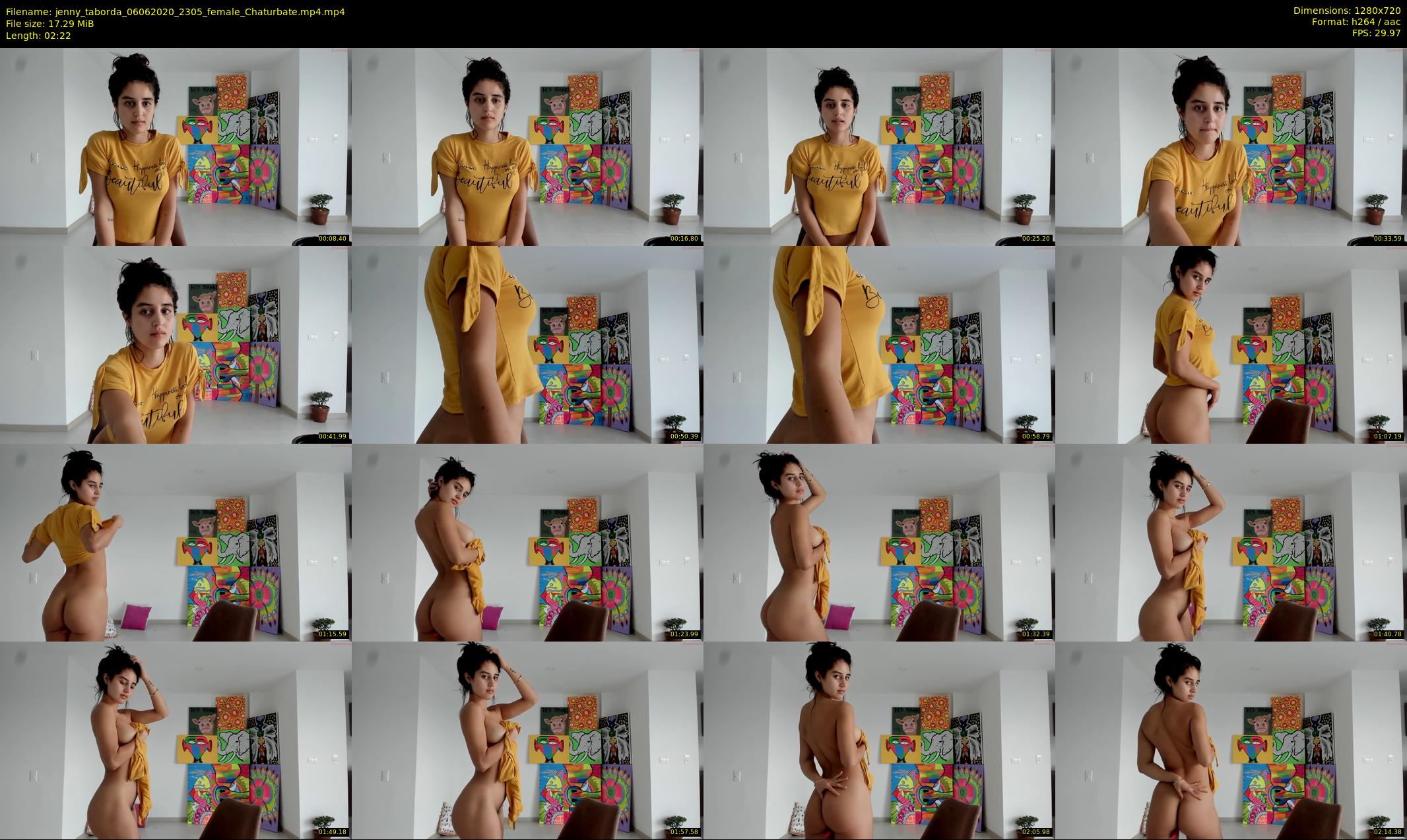 jenny_taborda — 3 minute Chaturbate female cam show recording, 720p, Jun 6, 2020
