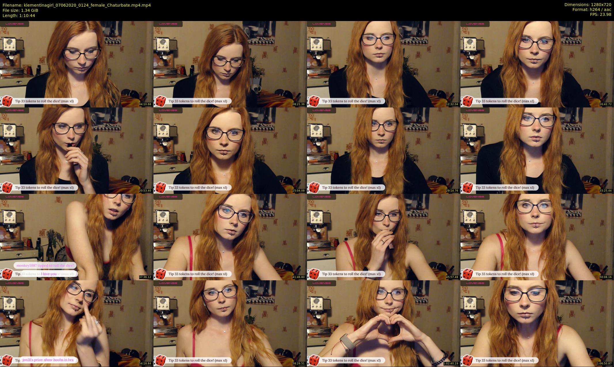 klementinagirl — 71 minute Chaturbate female cam show recording, 720p, Jun 7, 2020