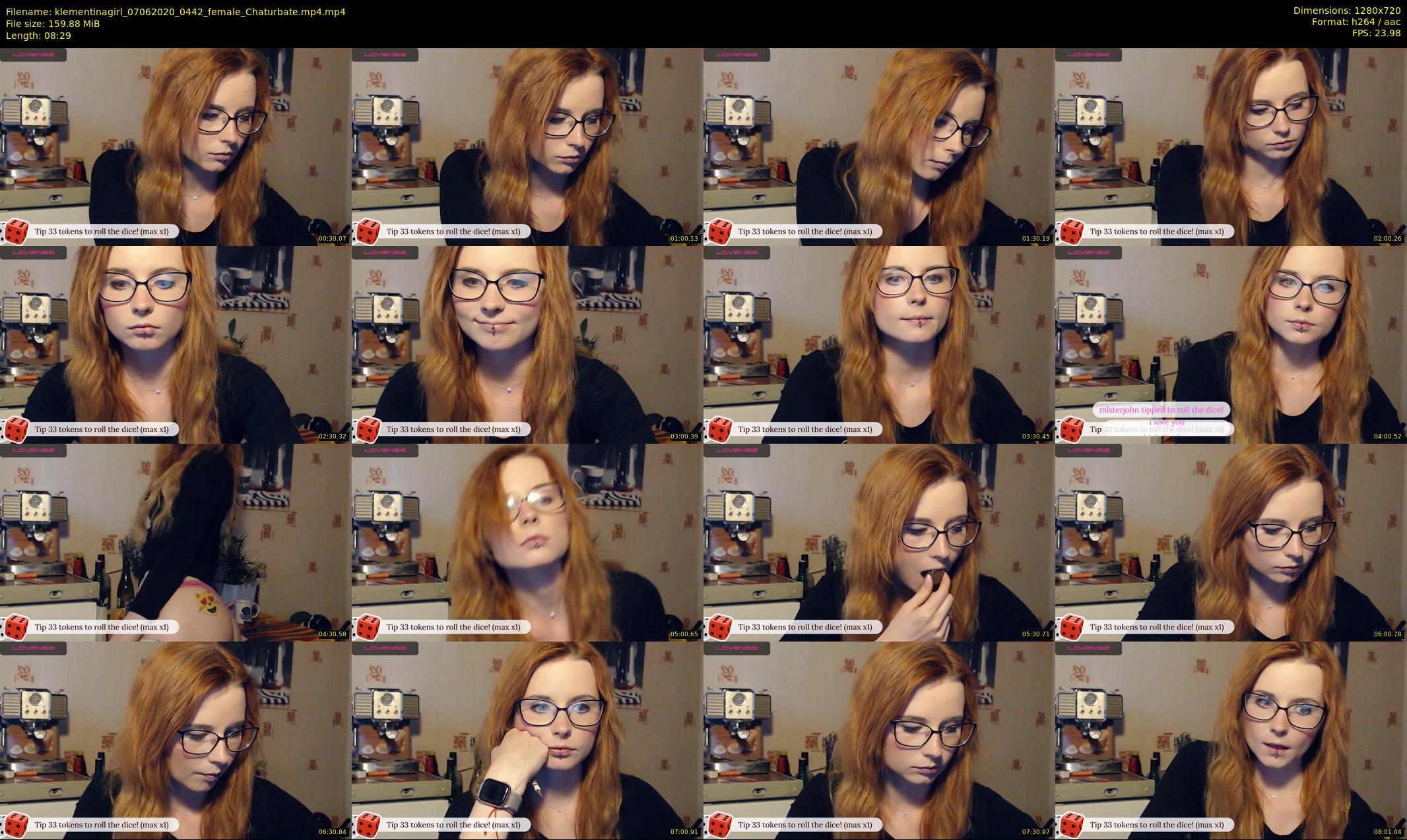 klementinagirl — 9 minute Chaturbate female cam show recording, 720p, Jun 7, 2020