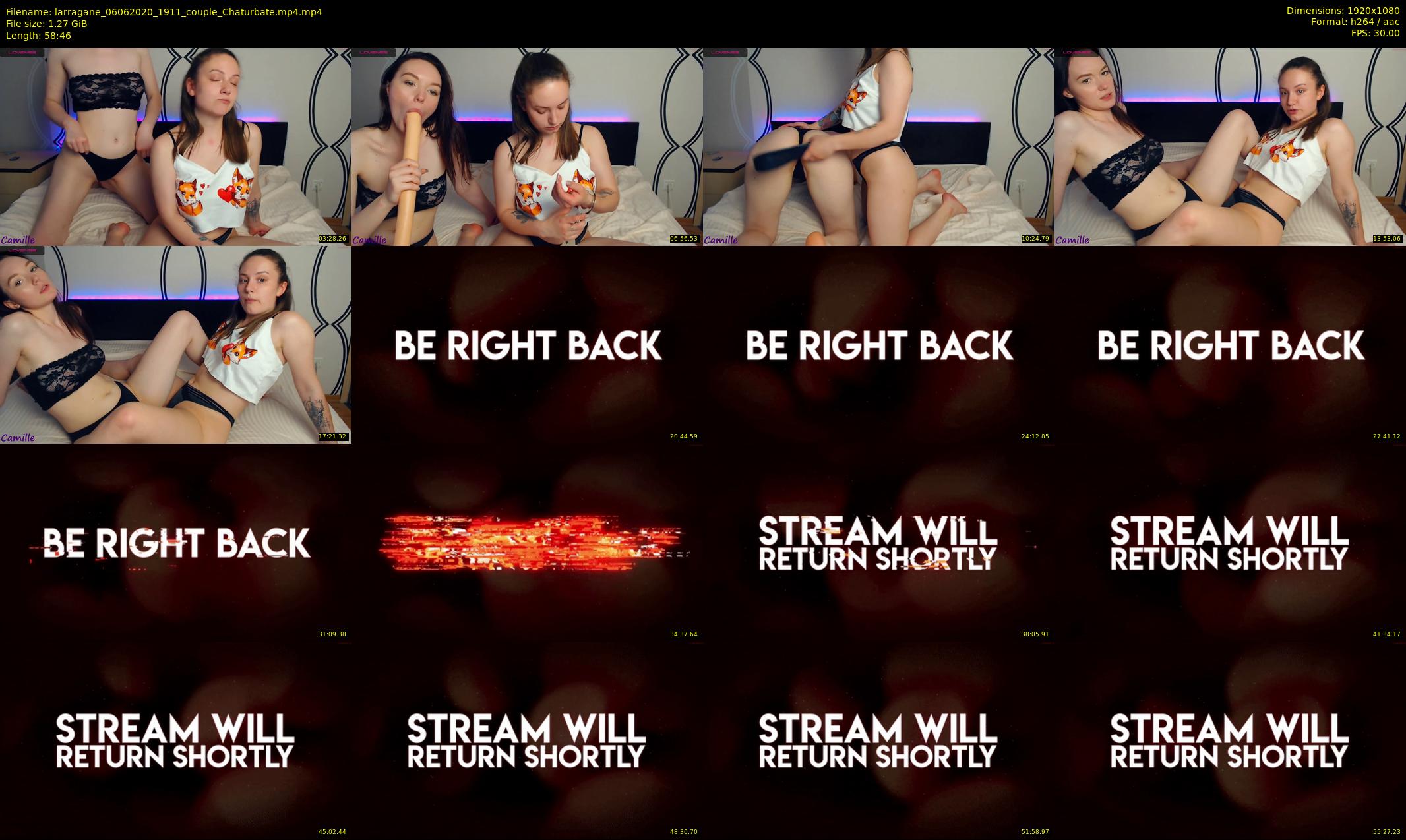 larragane — 59 minute Chaturbate couple cam show recording, 1080p, Jun 6, 2020