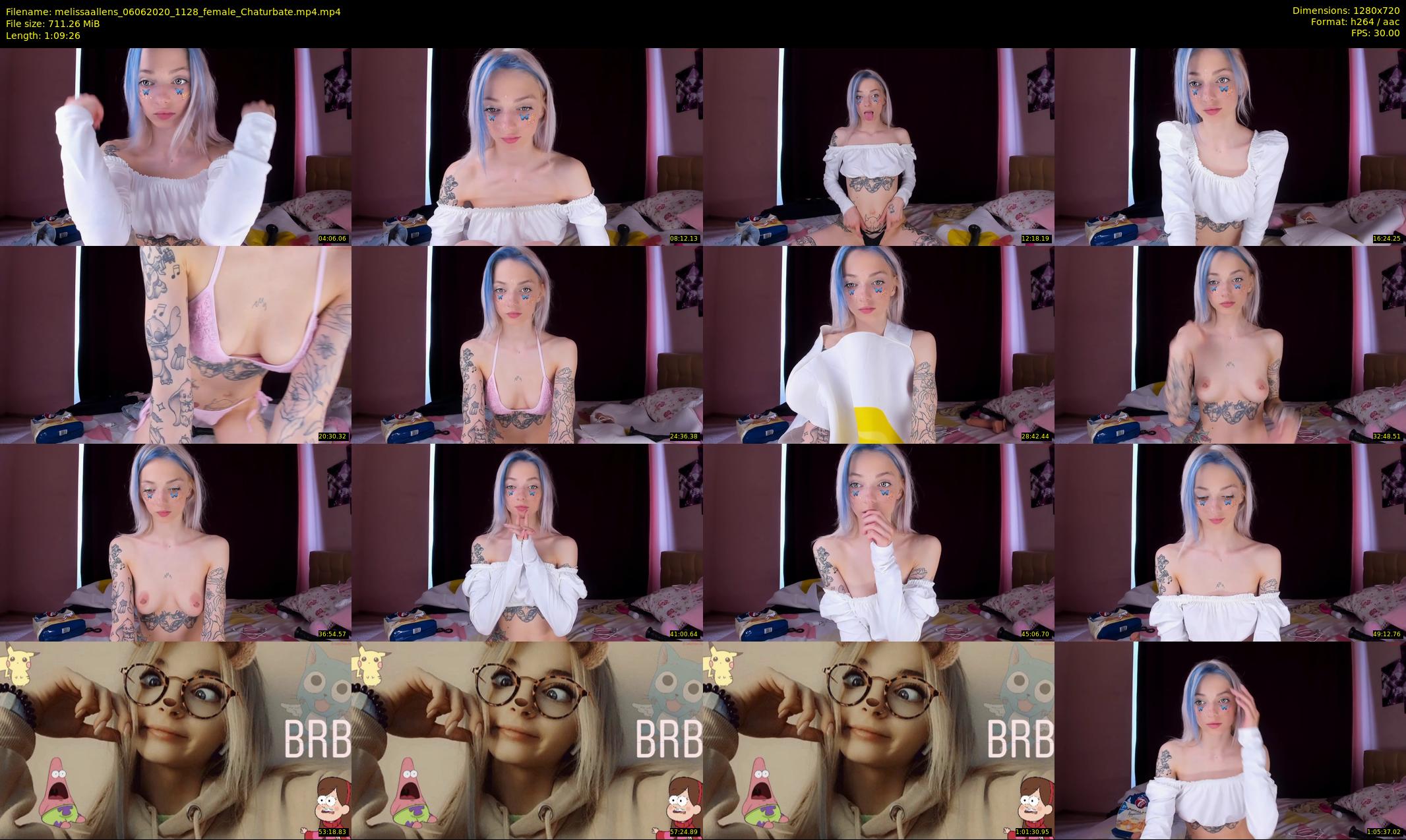 melissaallens — 70 minute Chaturbate female cam show recording, 720p, Jun 6, 2020