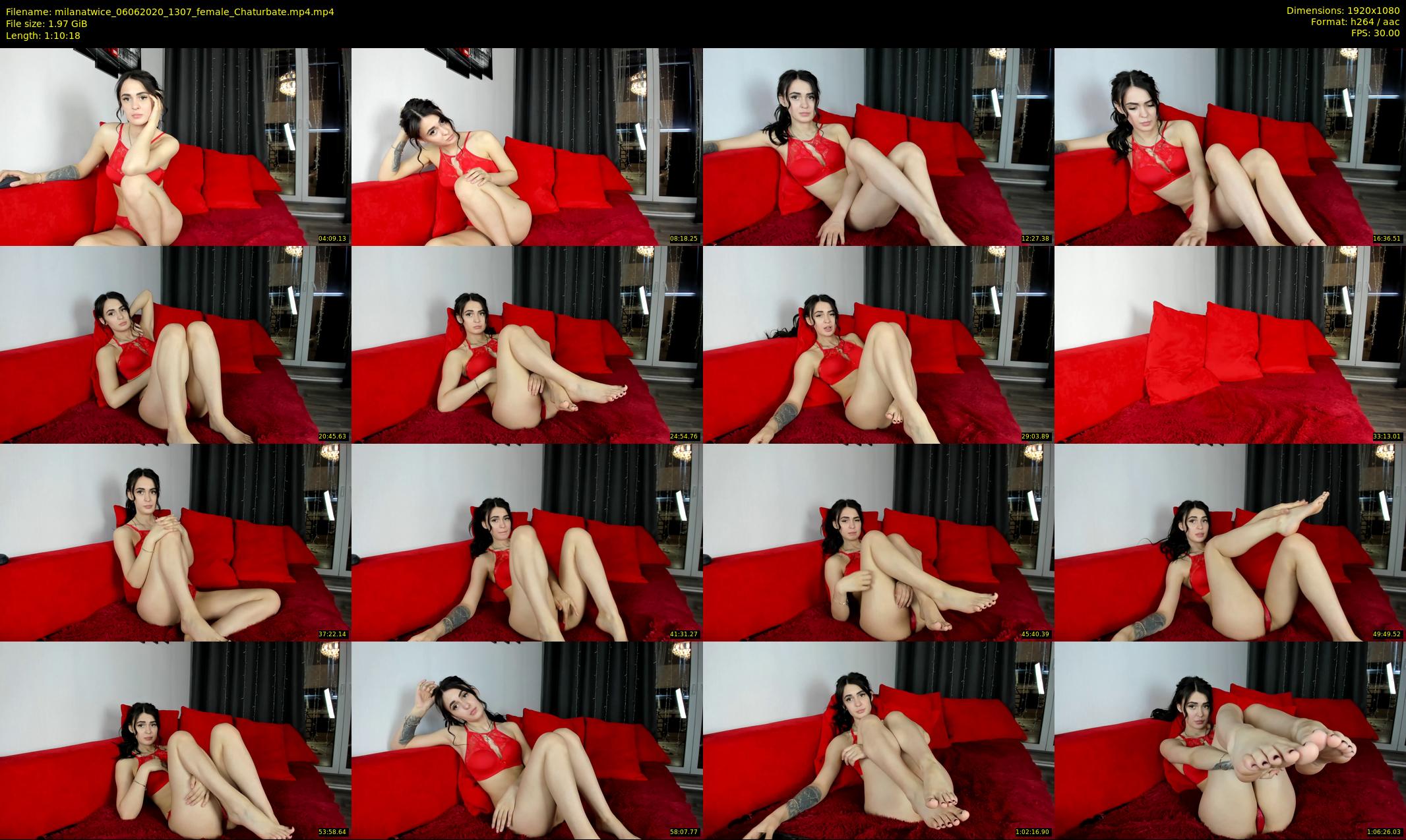 milanatwice — 71 minute Chaturbate female cam show recording, 1080p, Jun 6, 2020