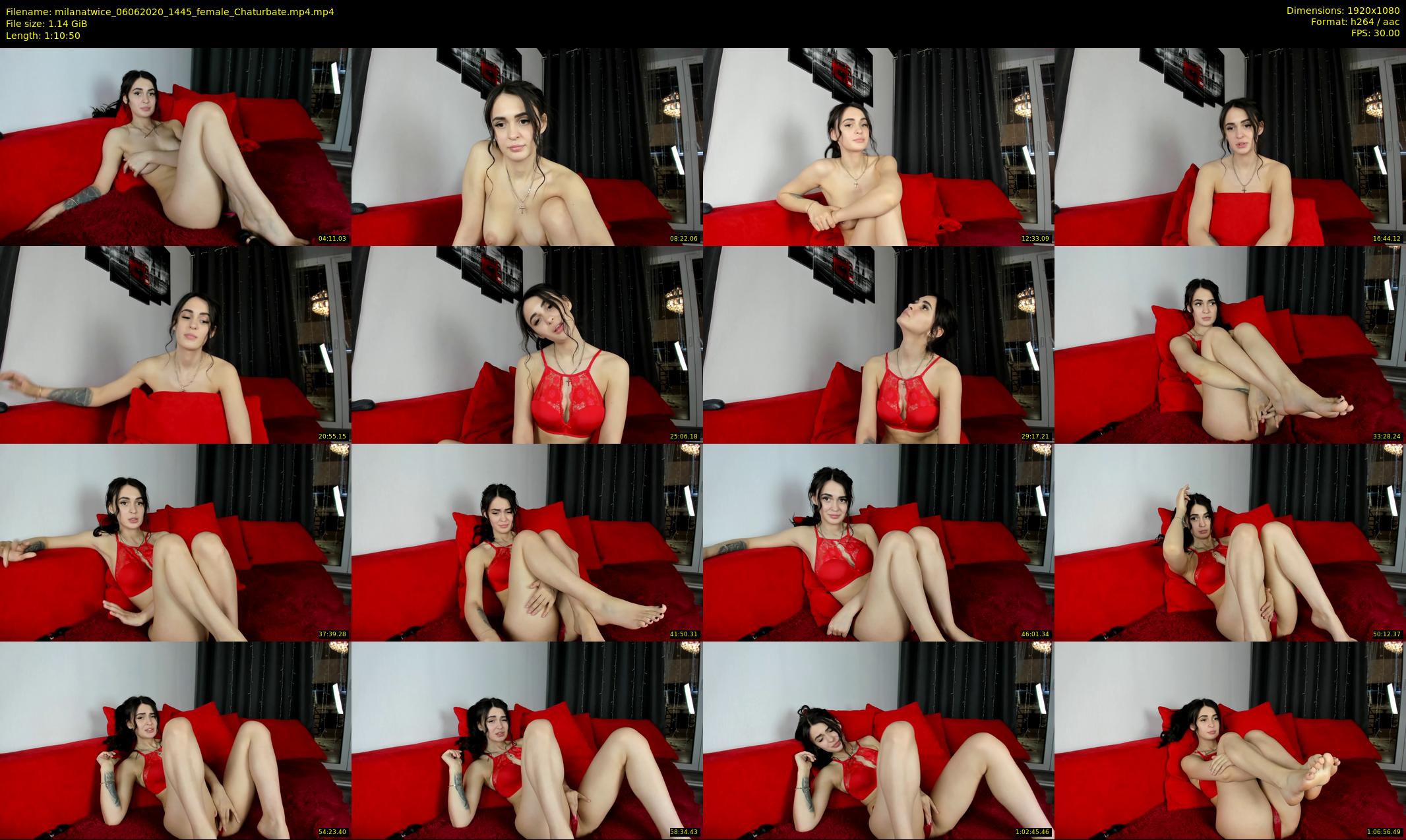 milanatwice — 71 minute Chaturbate female cam show recording, 1080p, Jun 6, 2020