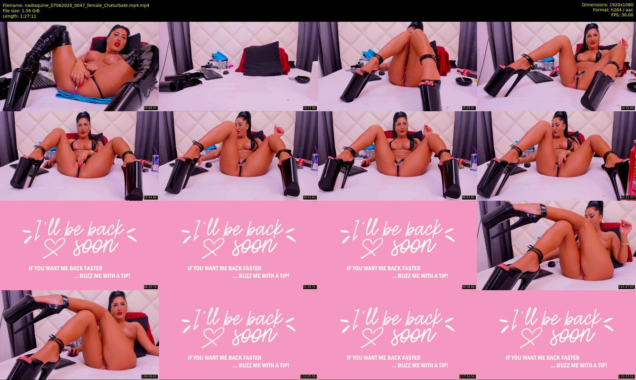 nadiaquine — 88 minute Chaturbate female cam show recording, 1080p, Jun 7, 2020