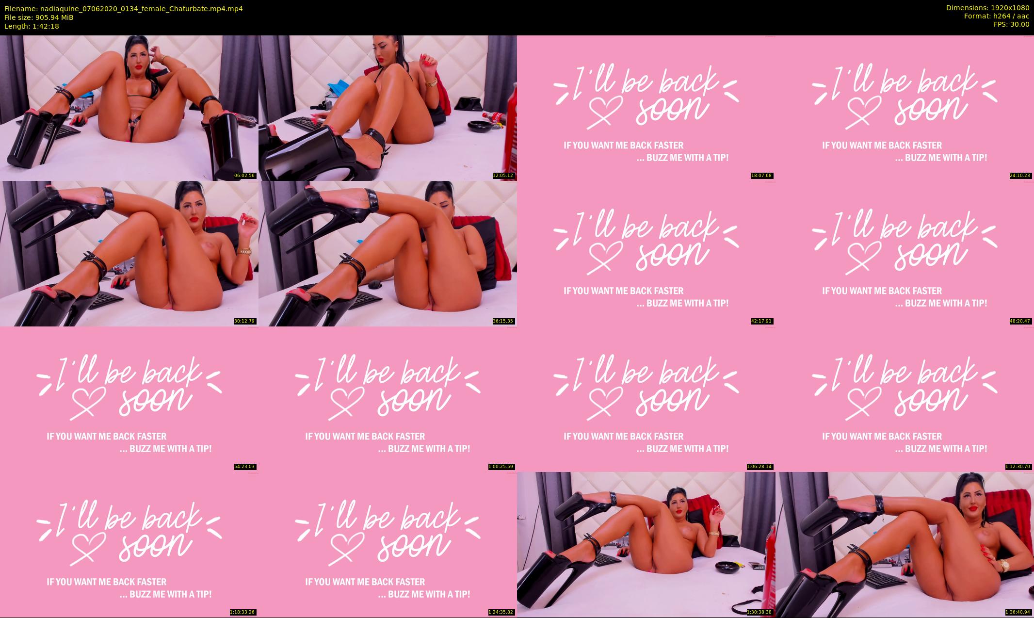 nadiaquine — 103 minute Chaturbate female cam show recording, 1080p, Jun 7, 2020