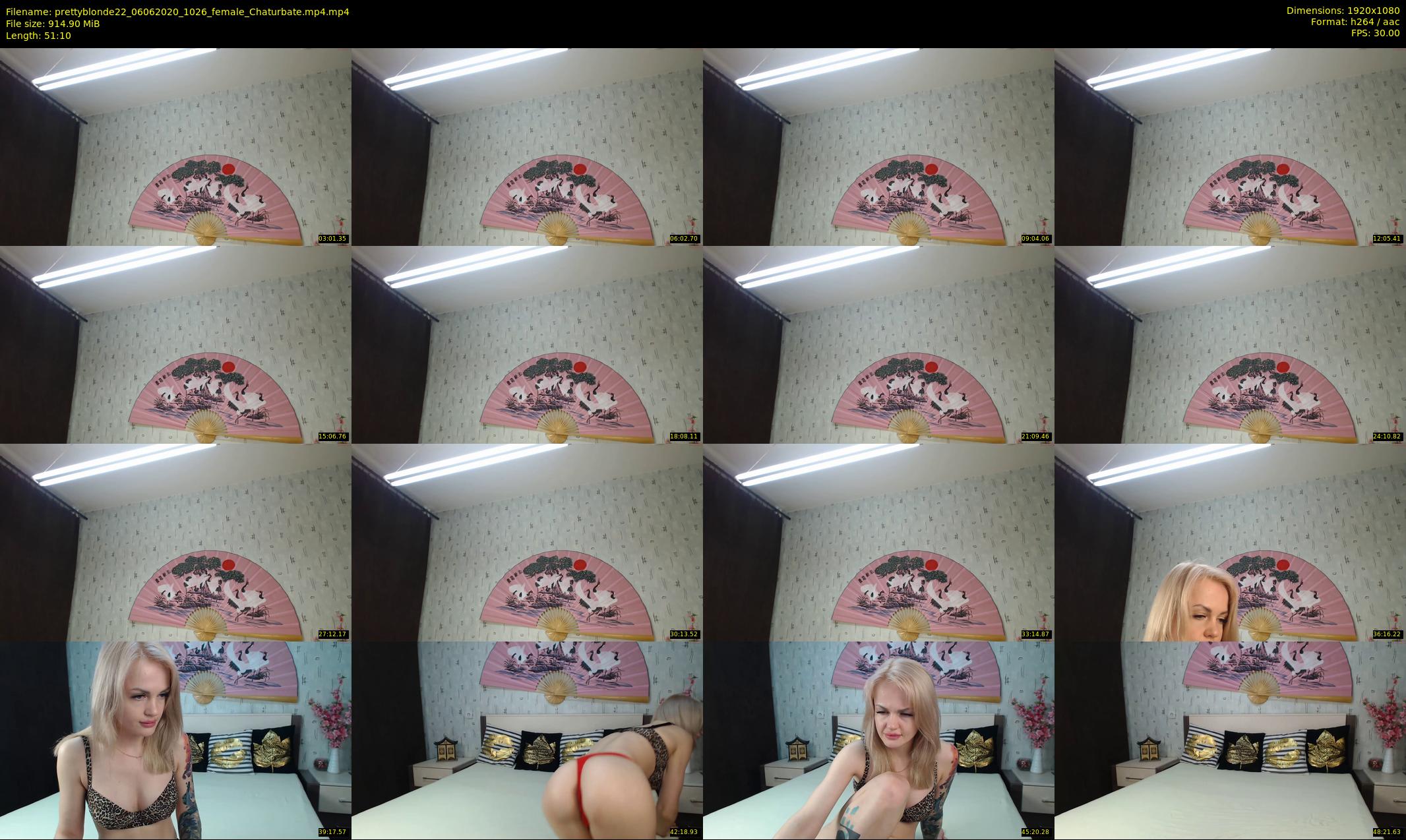 prettyblonde22 — 52 minute Chaturbate female cam show recording, 1080p, Jun 6, 2020