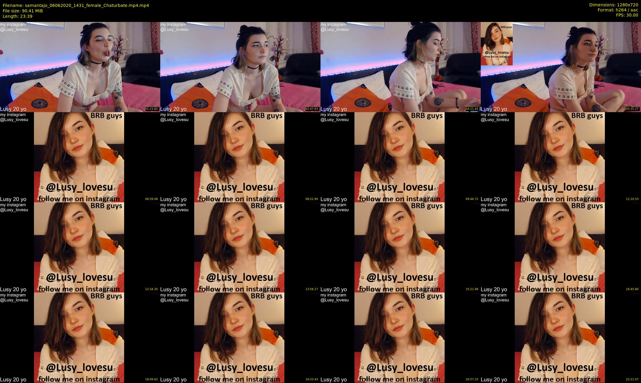samantajo — 24 minute Chaturbate female cam show recording, 720p, Jun 6, 2020