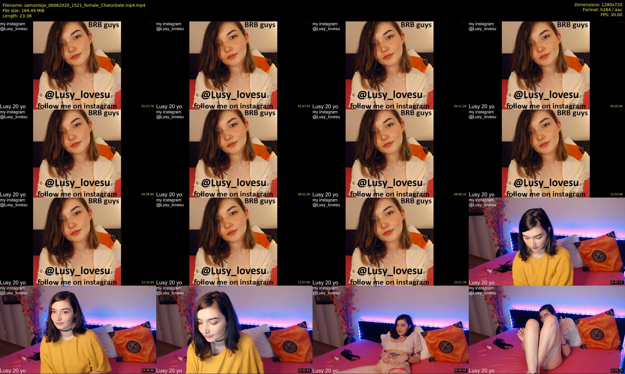 samantajo — 24 minute Chaturbate female cam show recording, 720p, Jun 6, 2020