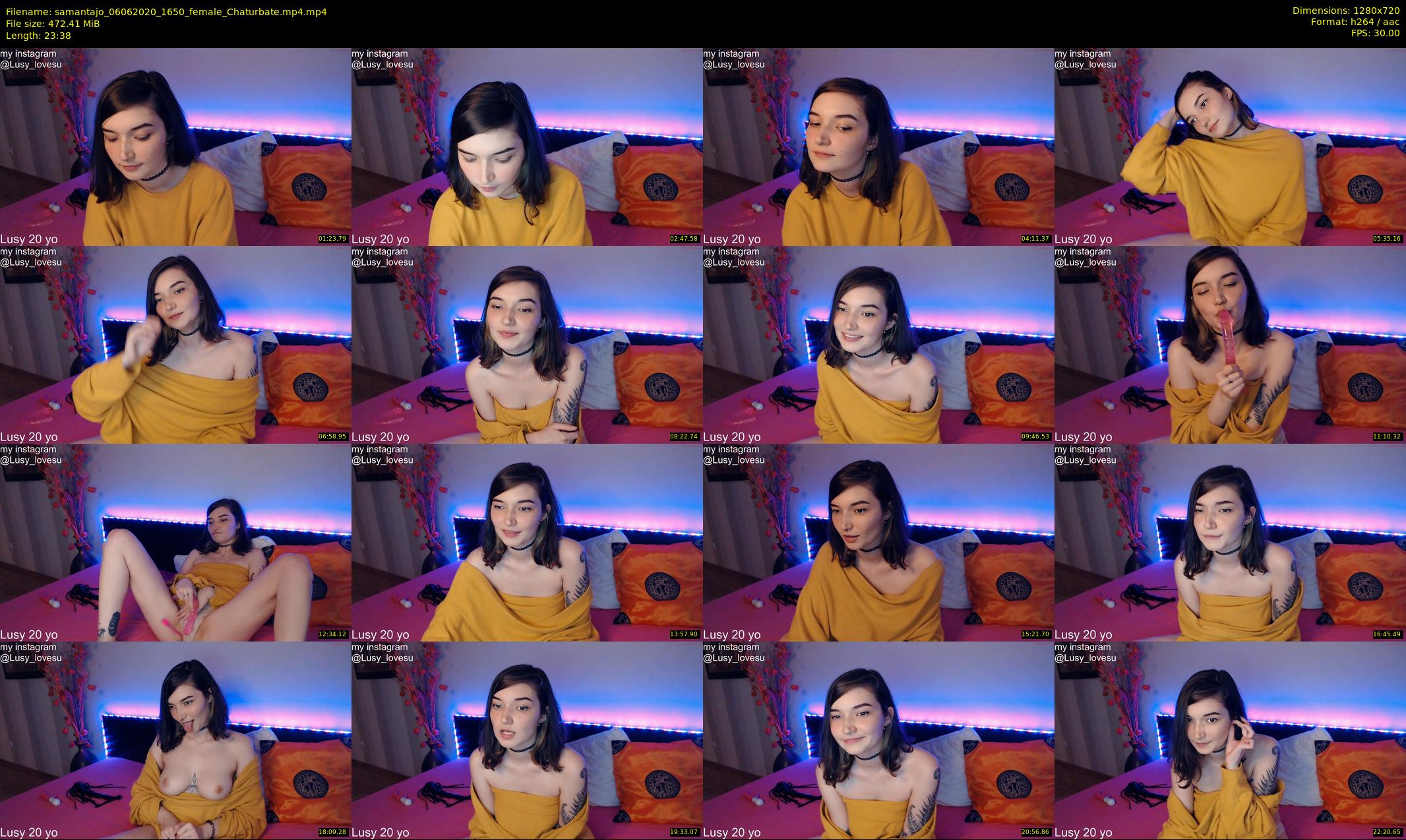 samantajo — 24 minute Chaturbate female cam show recording, 720p, Jun 6, 2020