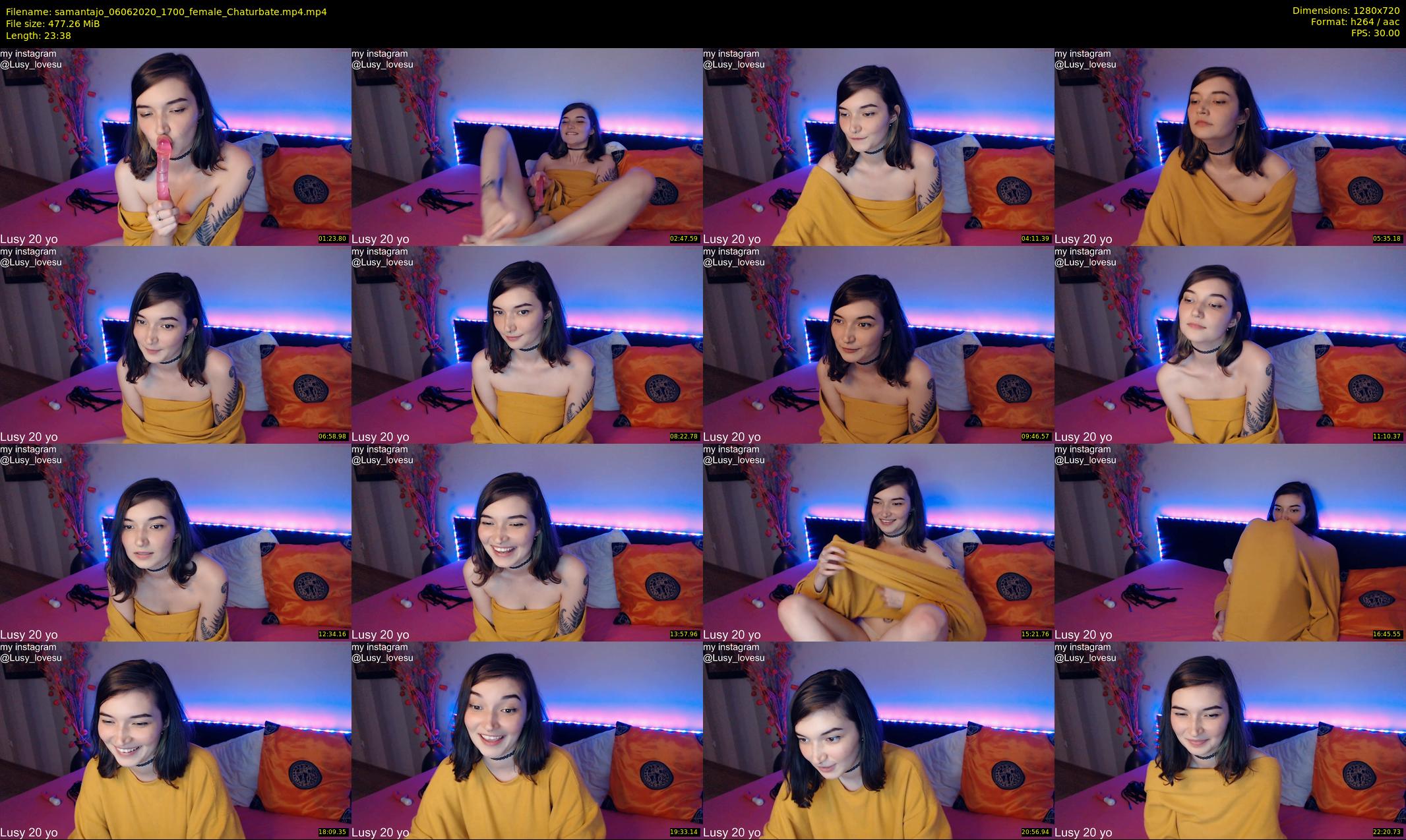 samantajo — 24 minute Chaturbate female cam show recording, 720p, Jun 6, 2020
