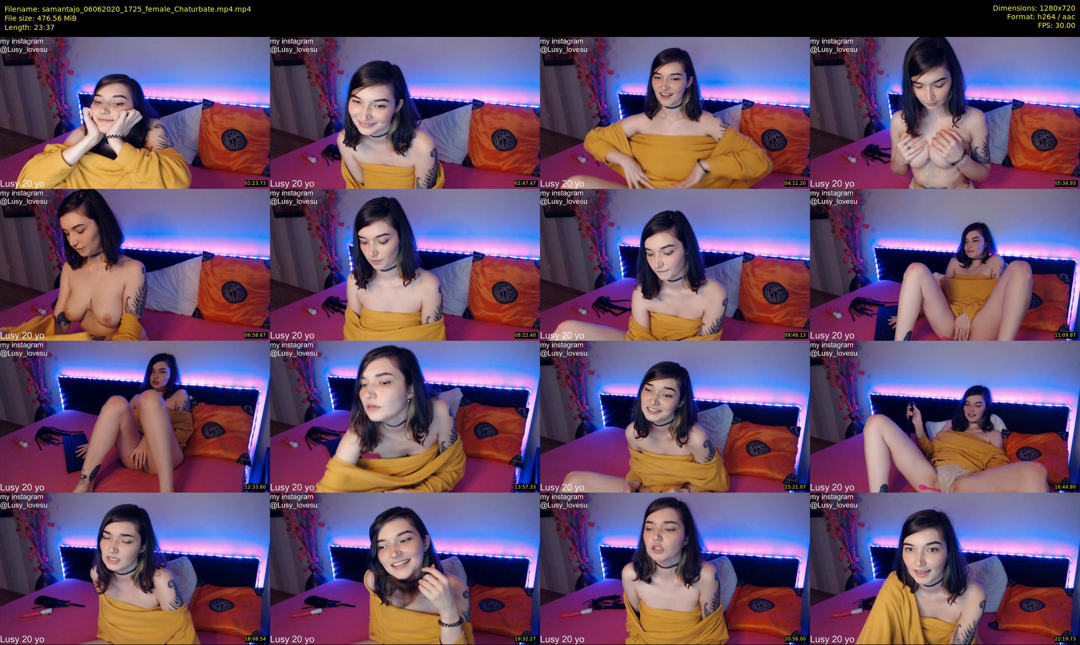 samantajo — 24 minute Chaturbate female cam show recording, 720p, Jun 6, 2020