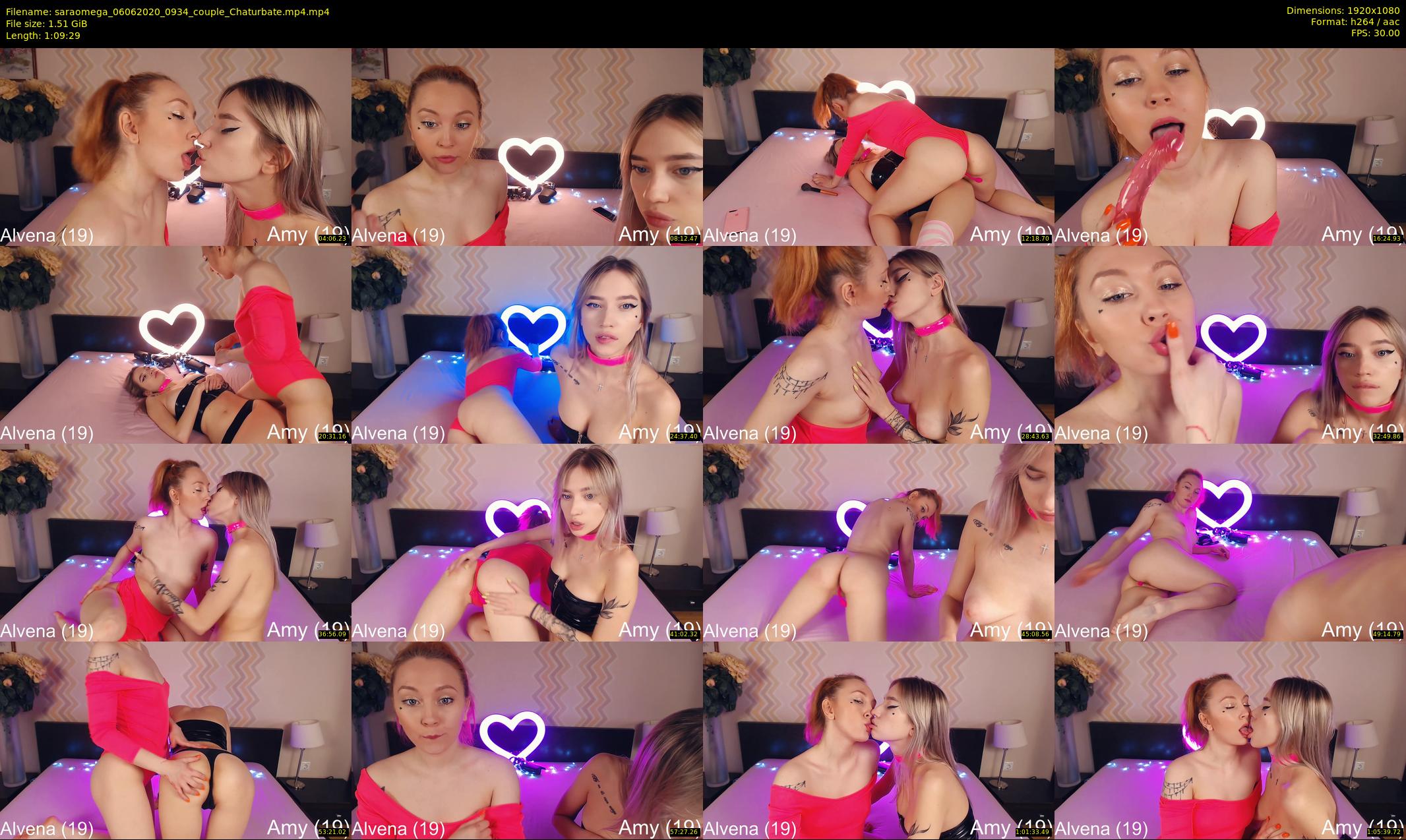 saraomega — 70 minute Chaturbate couple cam show recording, 1080p, Jun 6, 2020