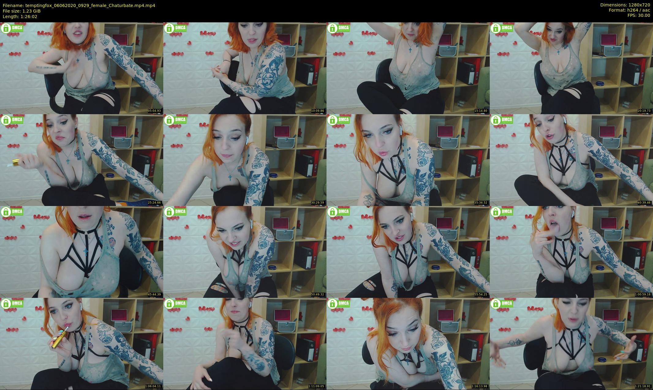 temptingfox — 87 minute Chaturbate female cam show recording, 720p, Jun 6, 2020